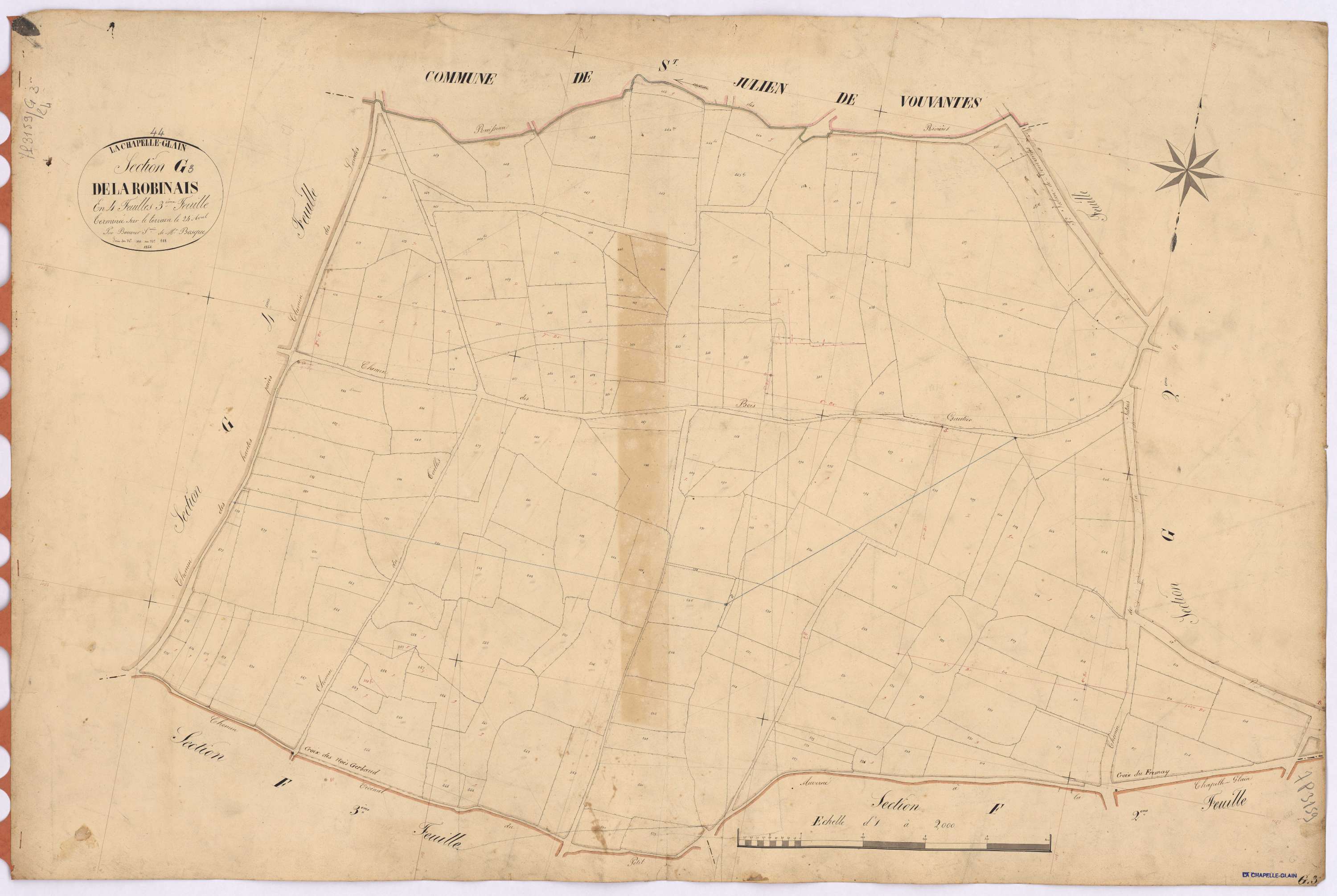 La Chapelle-Glain - Section G3 Robinais (section de La) ; 420-588
