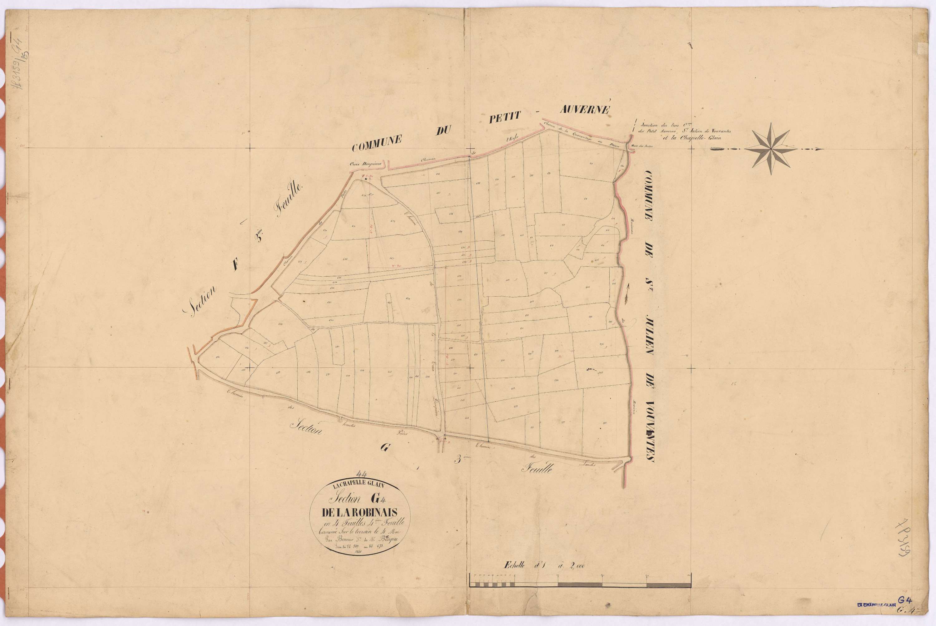 La Chapelle-Glain - Section G4 Robinais (section de La) ; 589-673