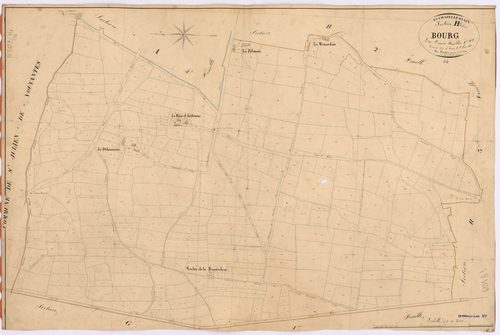 La Chapelle-Glain - Section H1 Bourg (section du) ; 1-343