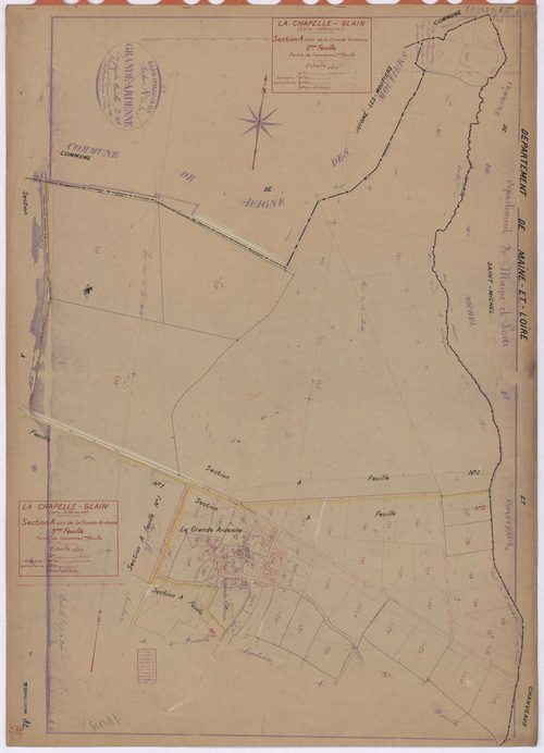 La Chapelle-Glain - Section A2 A3 Grande Ardenne (section de La) ; 118-123 ; 124-235
