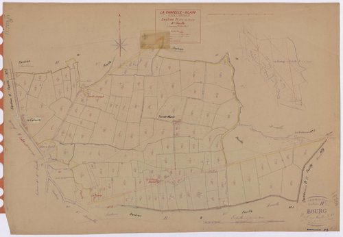 La Chapelle-Glain - Section H4 Bourg (section du) ; 392-524