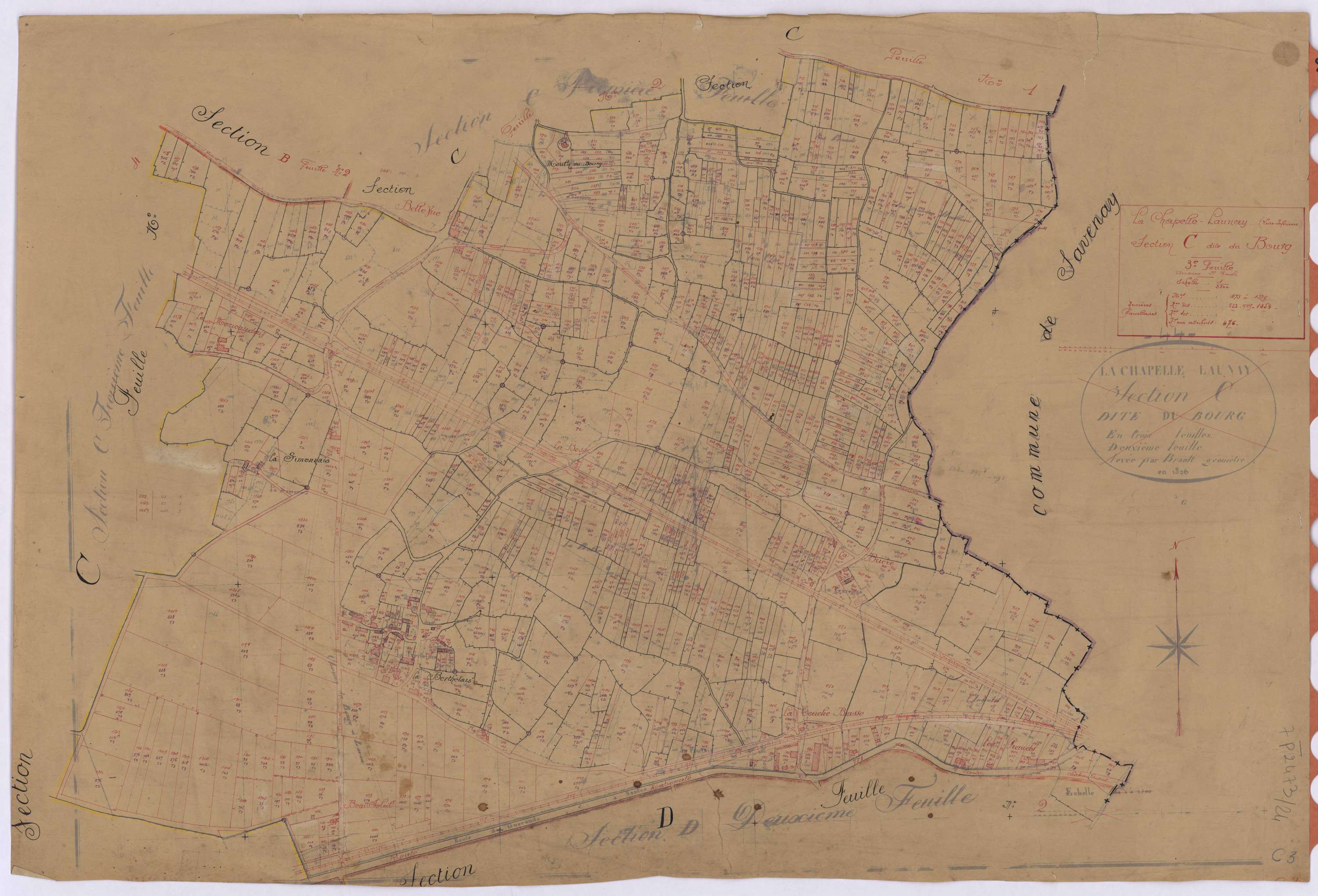 La Chapelle-Launay - Section C3 Bourg (section du) ; 475-1279