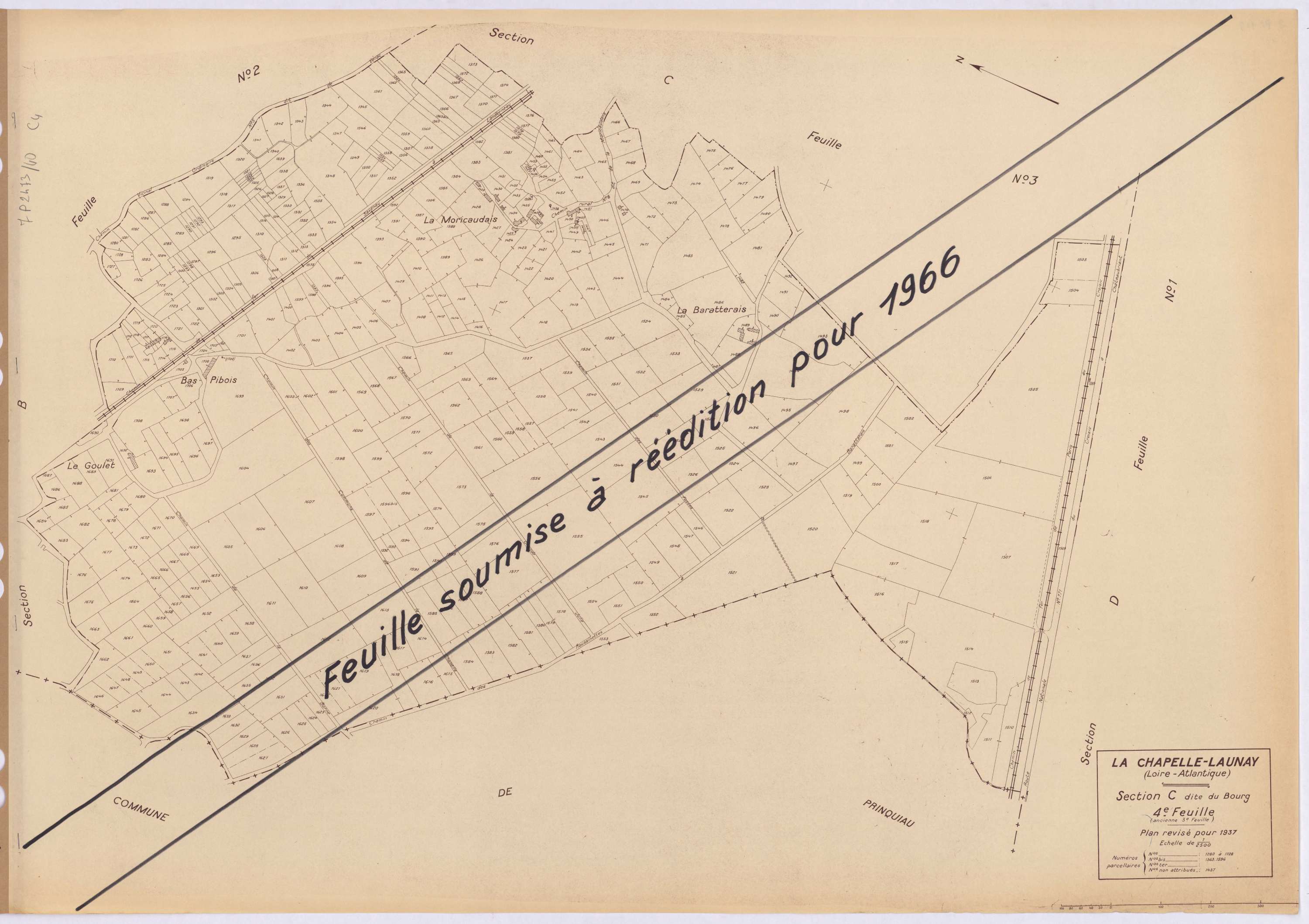 La Chapelle-Launay - Section C4 Bourg (section du) ; 1280-1728
