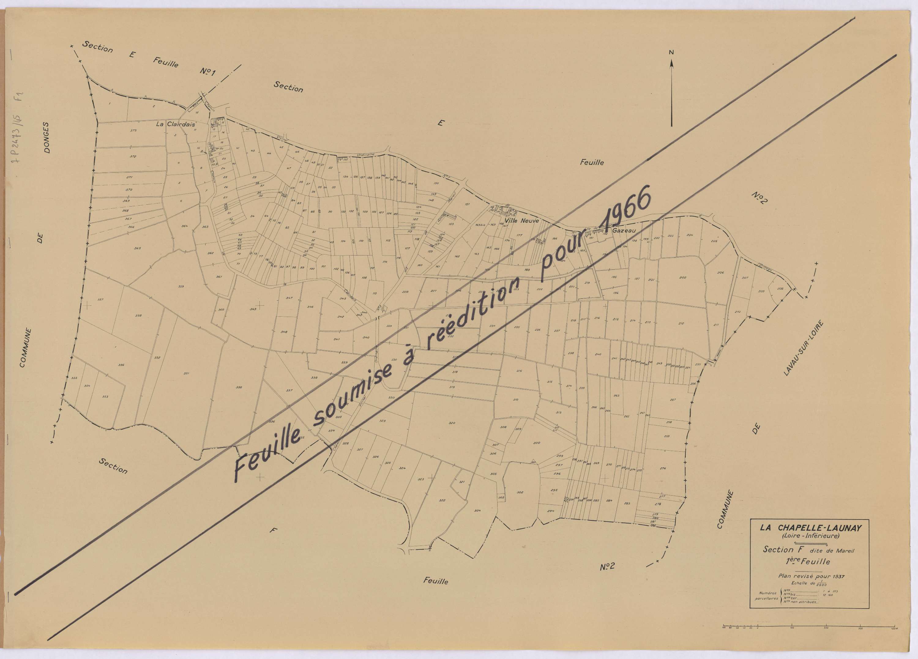 La Chapelle-Launay - Section F1 Mareil (section de) ; 1-373