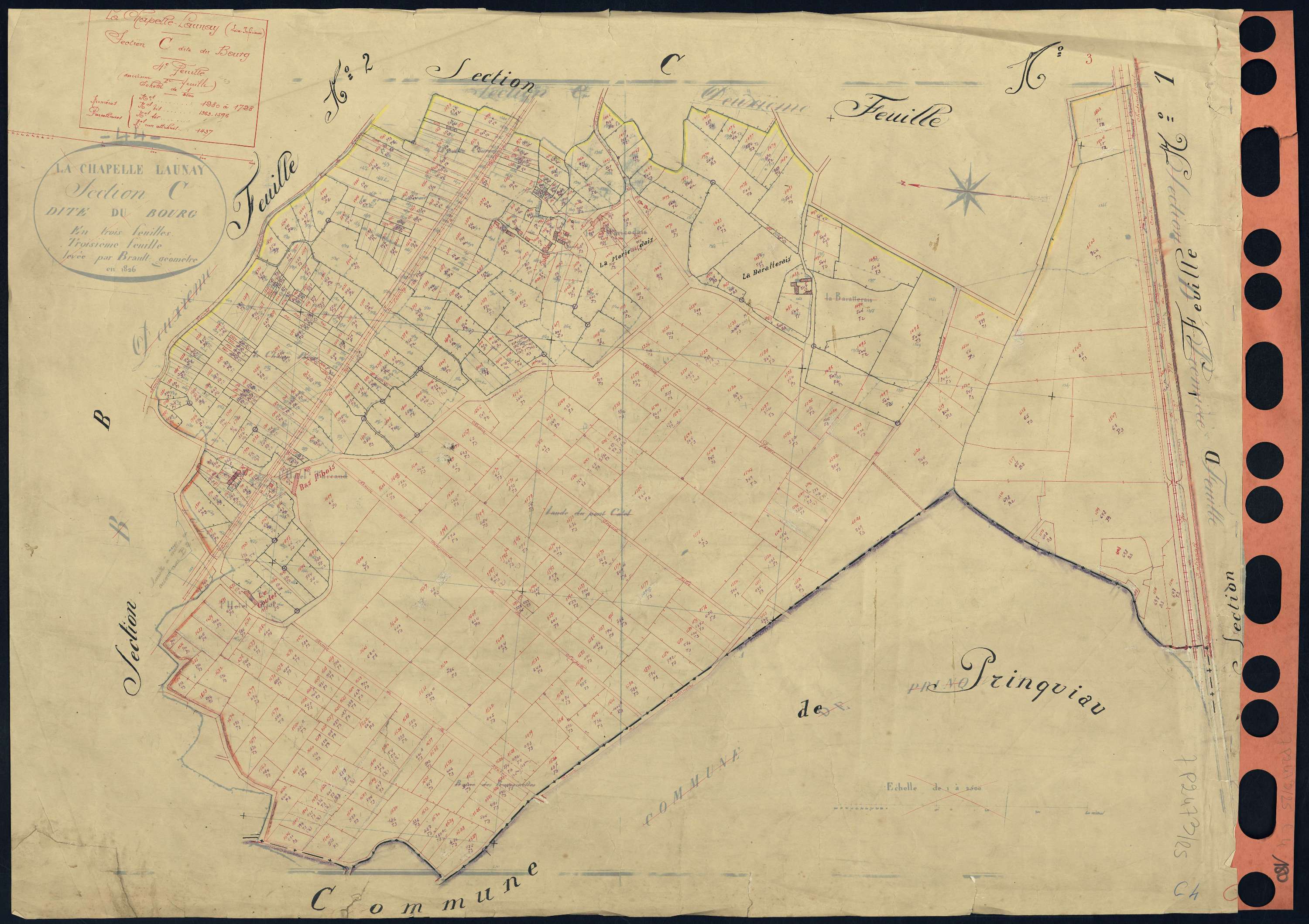 La Chapelle-Launay - Section C4 Bourg (section du) . 1280-1728