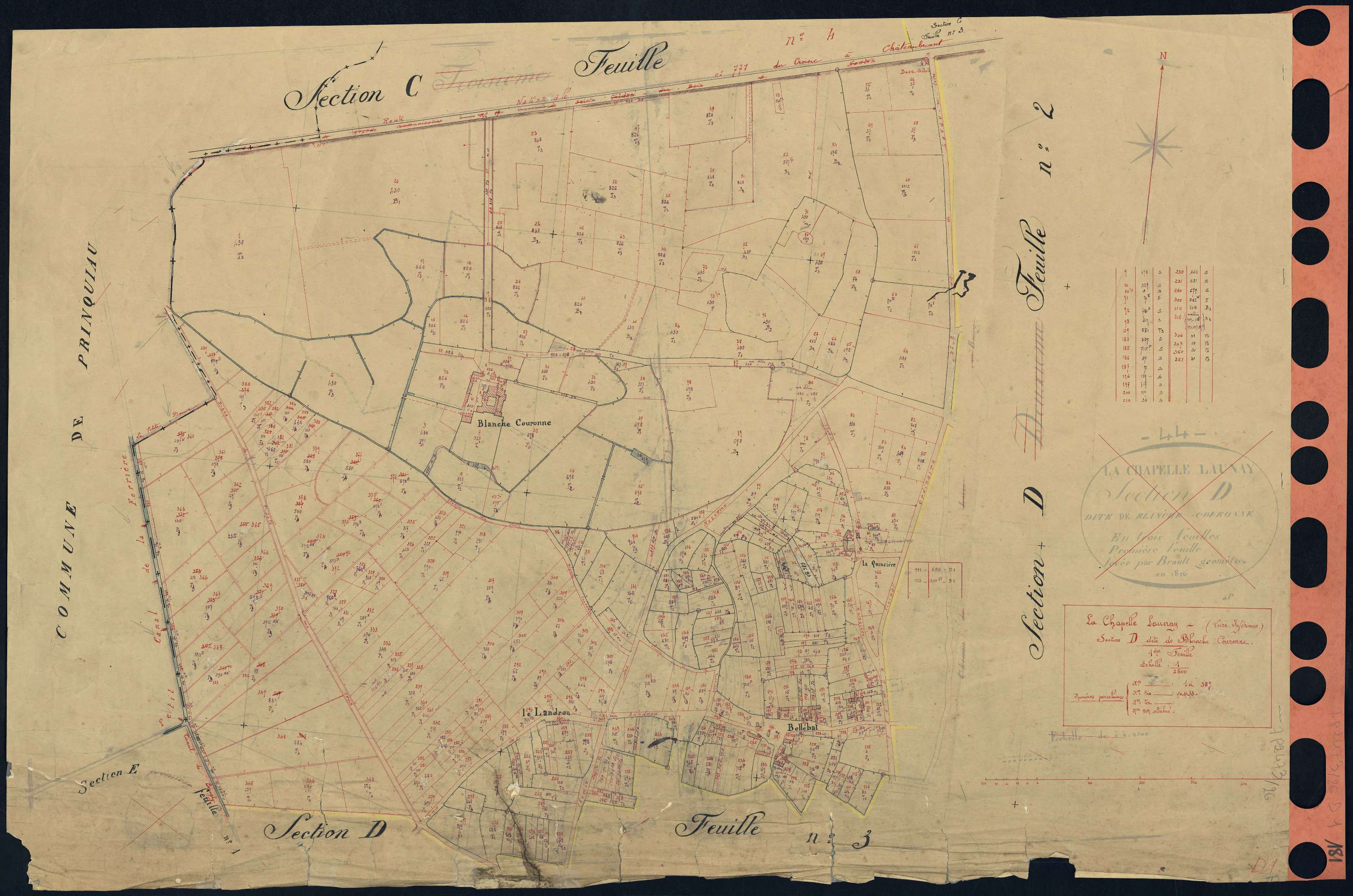 La Chapelle-Launay - Section D1 Blanche Couronne (section de) . 1-389