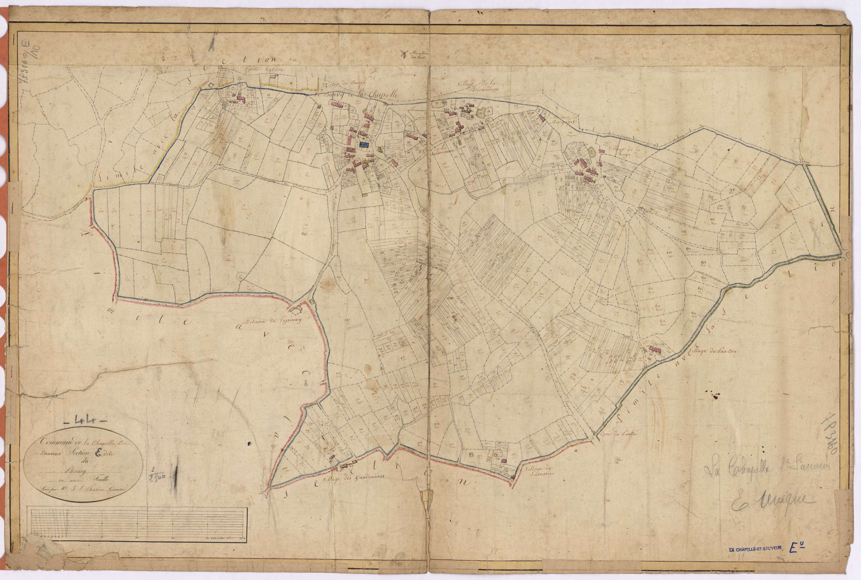 La Chapelle-Saint-Sauveur - Section E Bourg (section du)