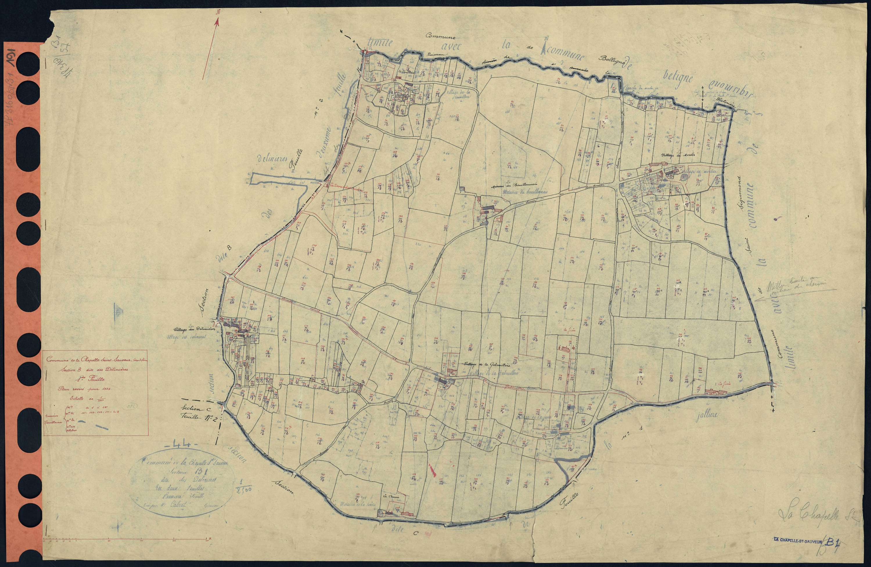 La Chapelle-Saint-Sauveur - Section B1 Délinières (section des) . 1-287
