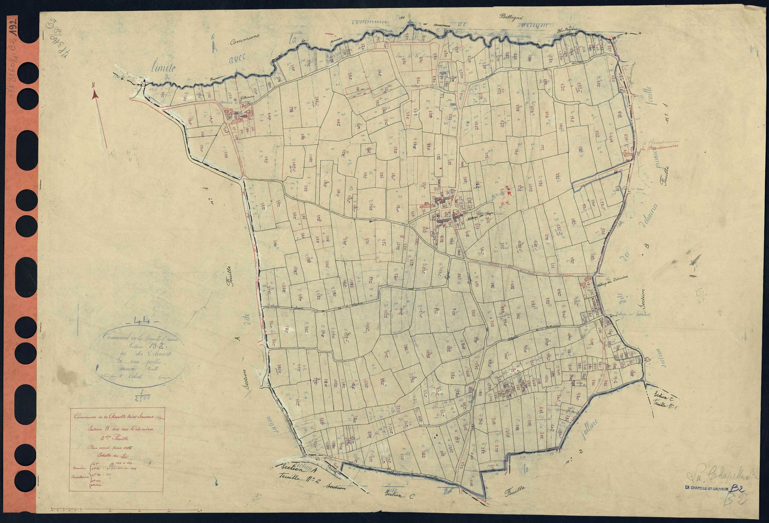 La Chapelle-Saint-Sauveur - Section B2 Délinières (section des) . 288-669