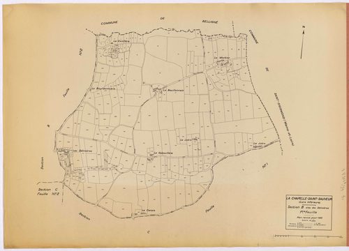 La Chapelle-Saint-Sauveur - Section B1 Délinières (section des) ; 1-287