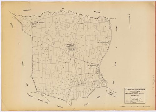 La Chapelle-Saint-Sauveur - Section B2 Délinières (section des) ; 288-669