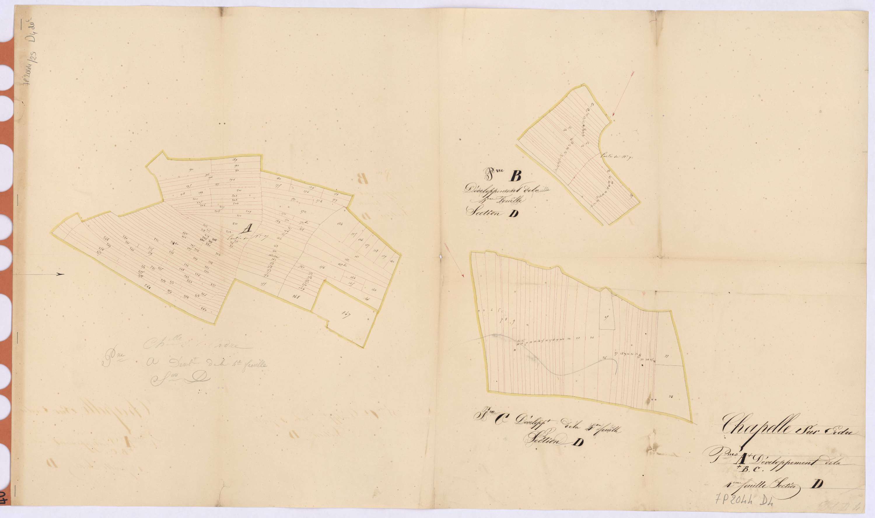 La Chapelle-sur-Erdre - Section D4 (développement) Haye (section de La) ; développement des parties A, B et C