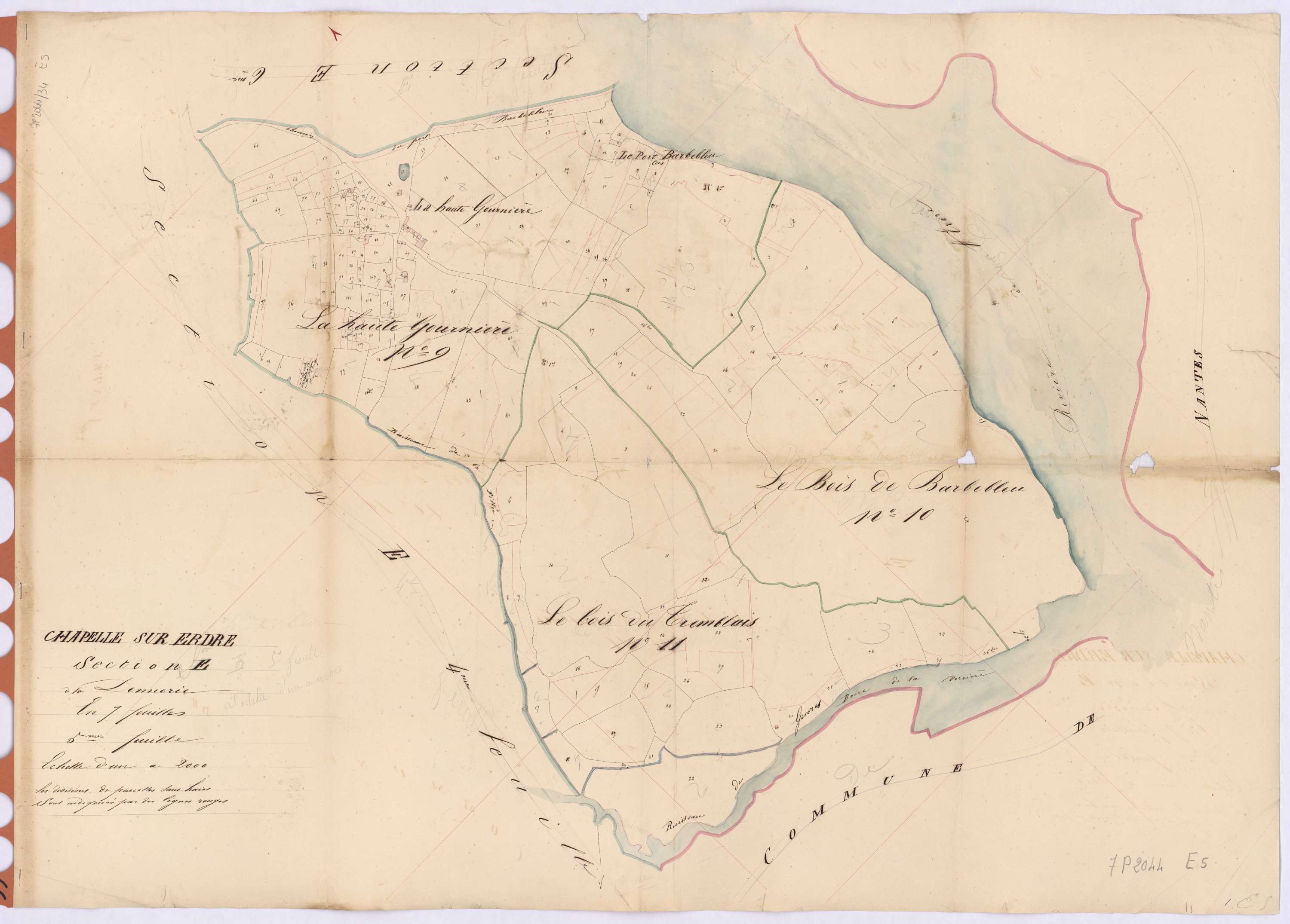 La Chapelle-sur-Erdre - Section E5 Denerie (section de La)