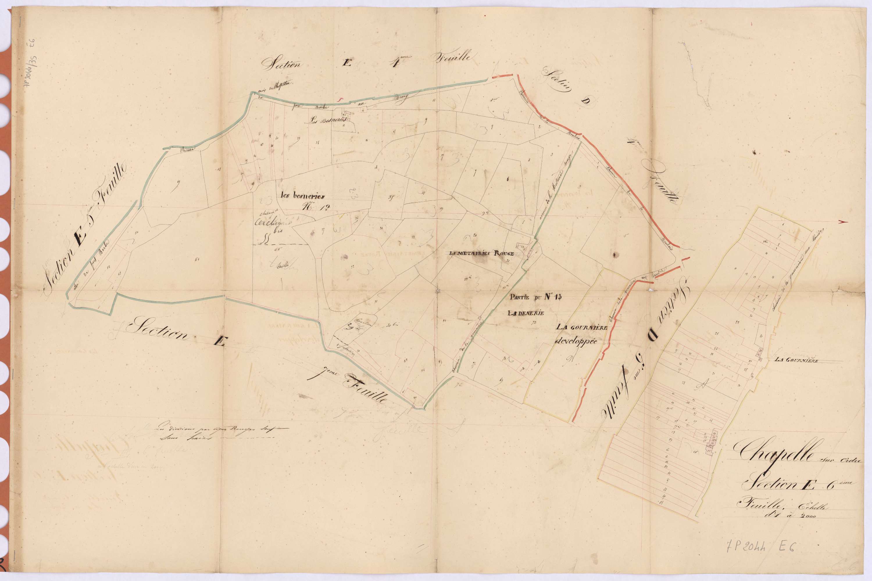 La Chapelle-sur-Erdre - Section E6 Denerie (section de La)