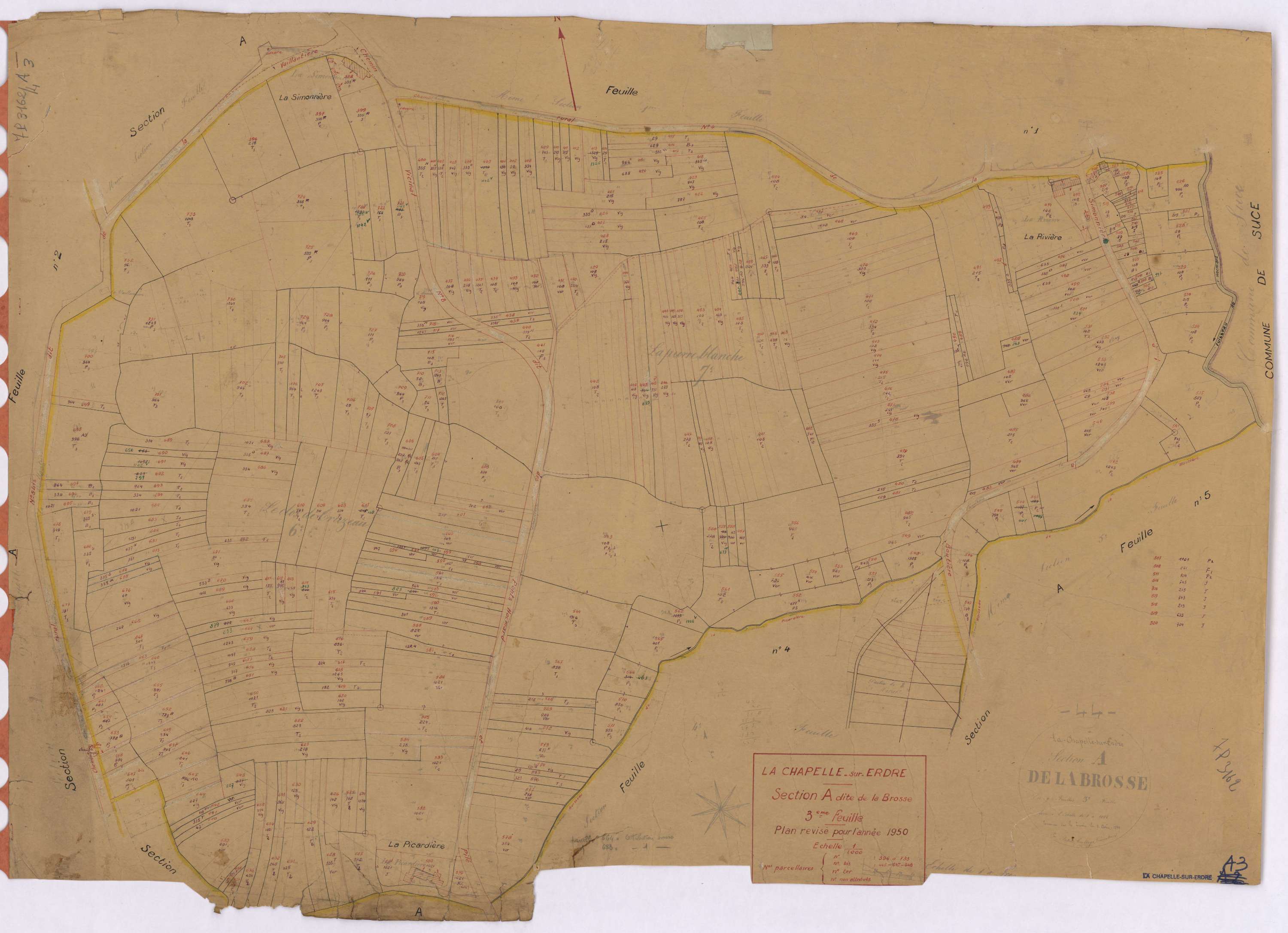 La Chapelle-sur-Erdre - Section A3 Brosse (section de La) ; 396-733
