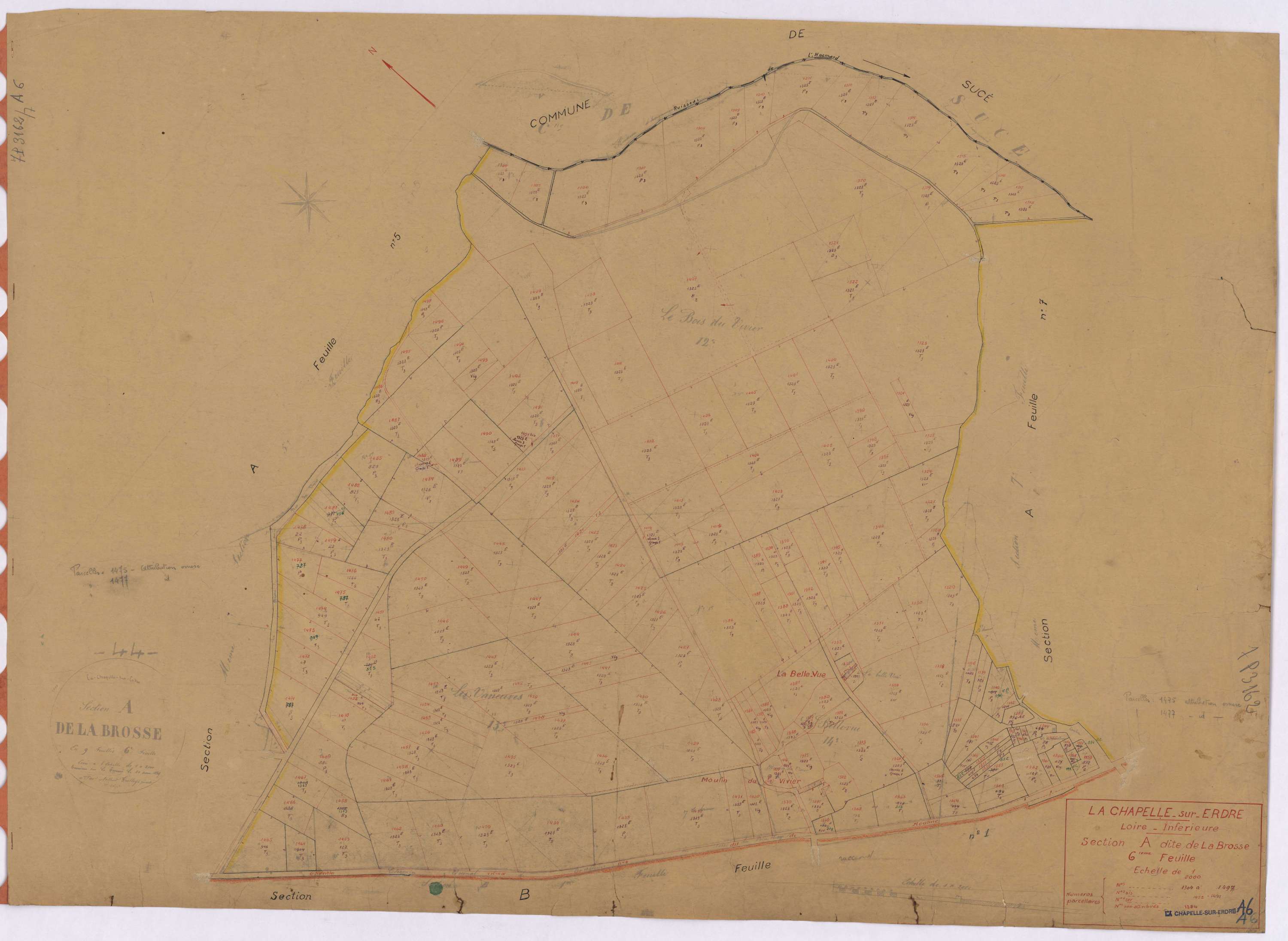 La Chapelle-sur-Erdre - Section A6 Brosse (section de La) ; 1304-1497