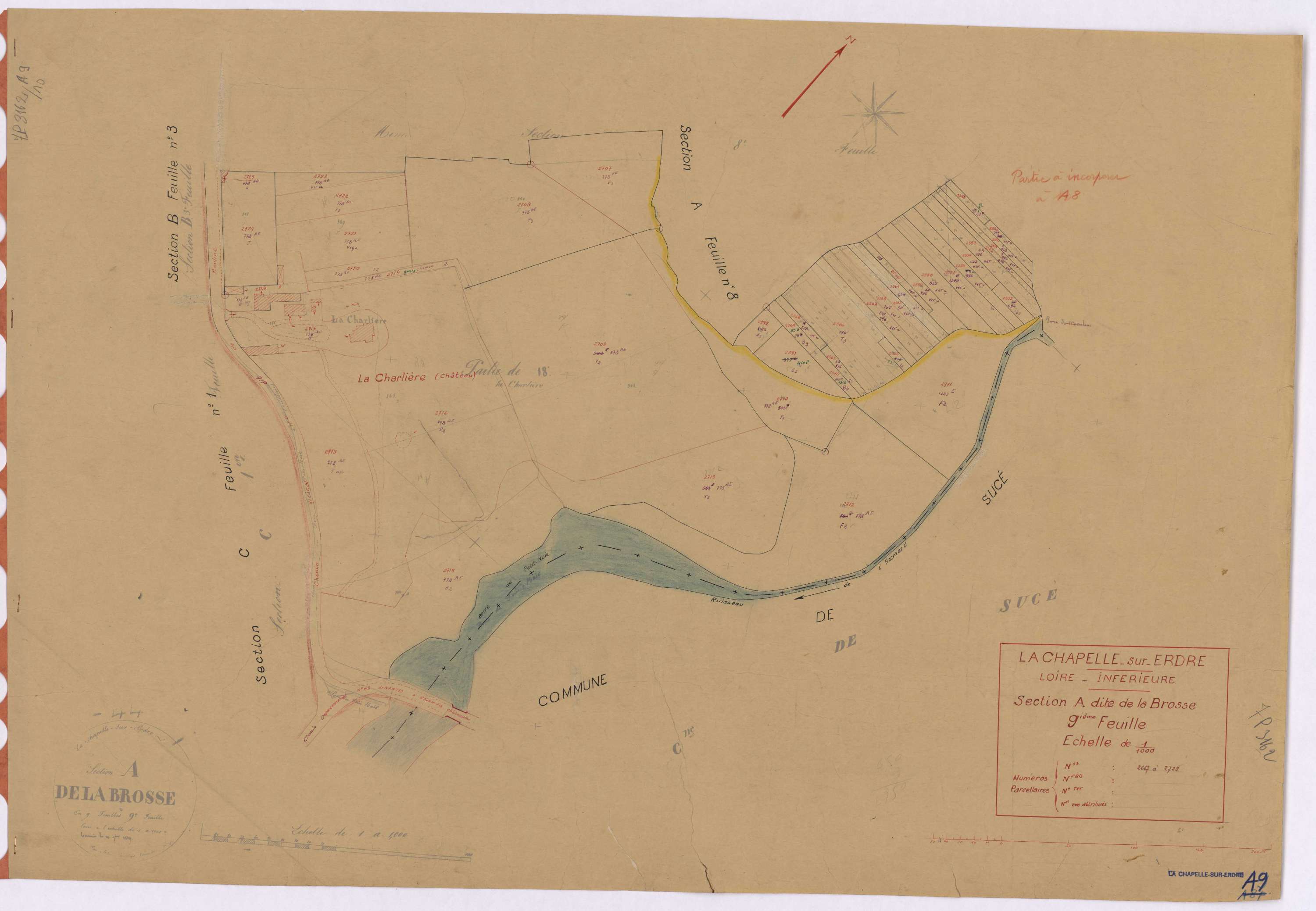 La Chapelle-sur-Erdre - Section A9 Brosse (section de La) ; 2667-2728