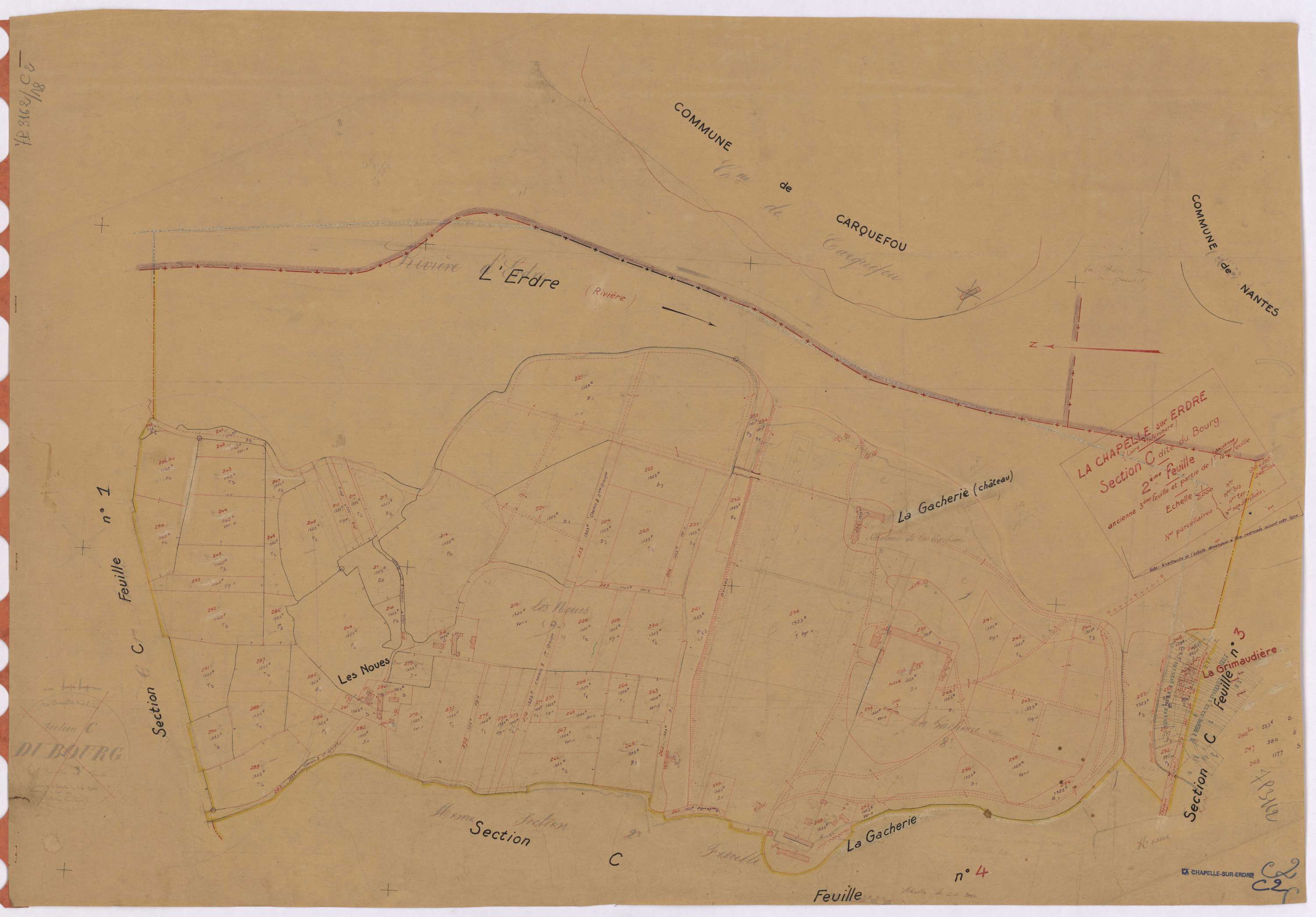 La Chapelle-sur-Erdre - Section C2 Bourg (section du) ; 201-295