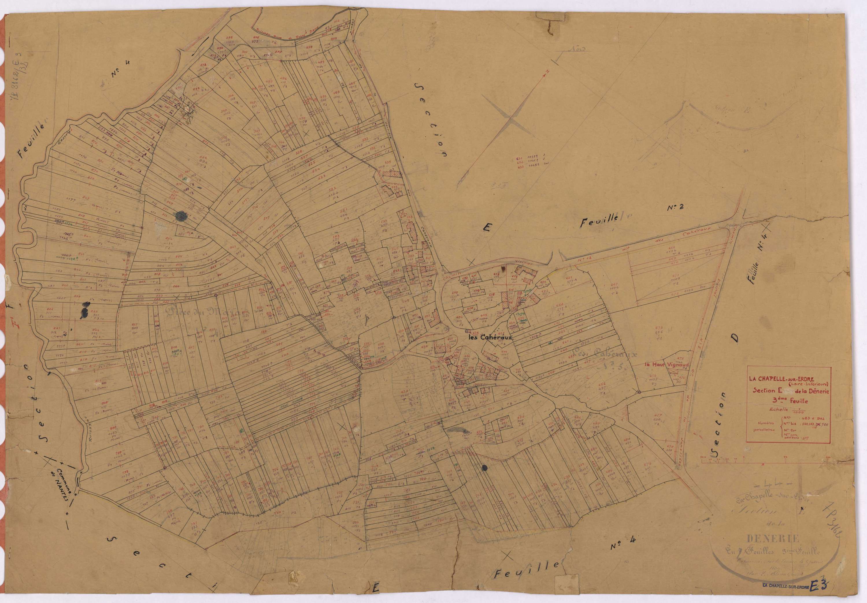 La Chapelle-sur-Erdre - Section E3 Dênerie (section de La) ; 483-902
