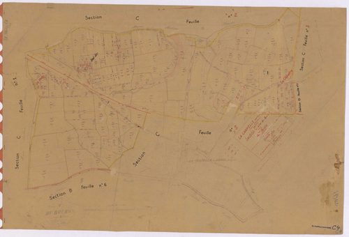 La Chapelle-sur-Erdre - Section C4 Bourg (section du) ; 548-752