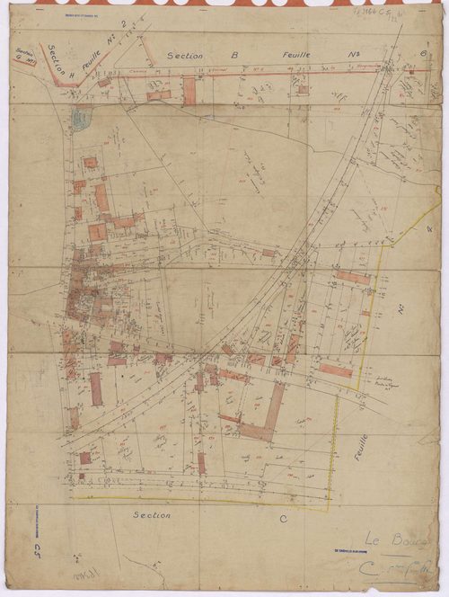 La Chapelle-sur-Erdre - Section C5 (développement) Bourg (section du) ; 753-1040 ; développement de la partie Nord