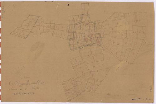 La Chapelle-sur-Erdre - Section H3  (développement) Saz (section du) ; 208-488 ; développement du village de La Bussonière