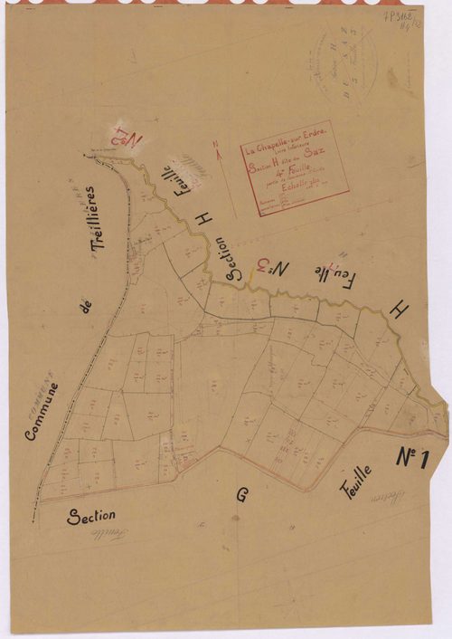 La Chapelle-sur-Erdre - Section H4 Saz (section du) ; 489-549