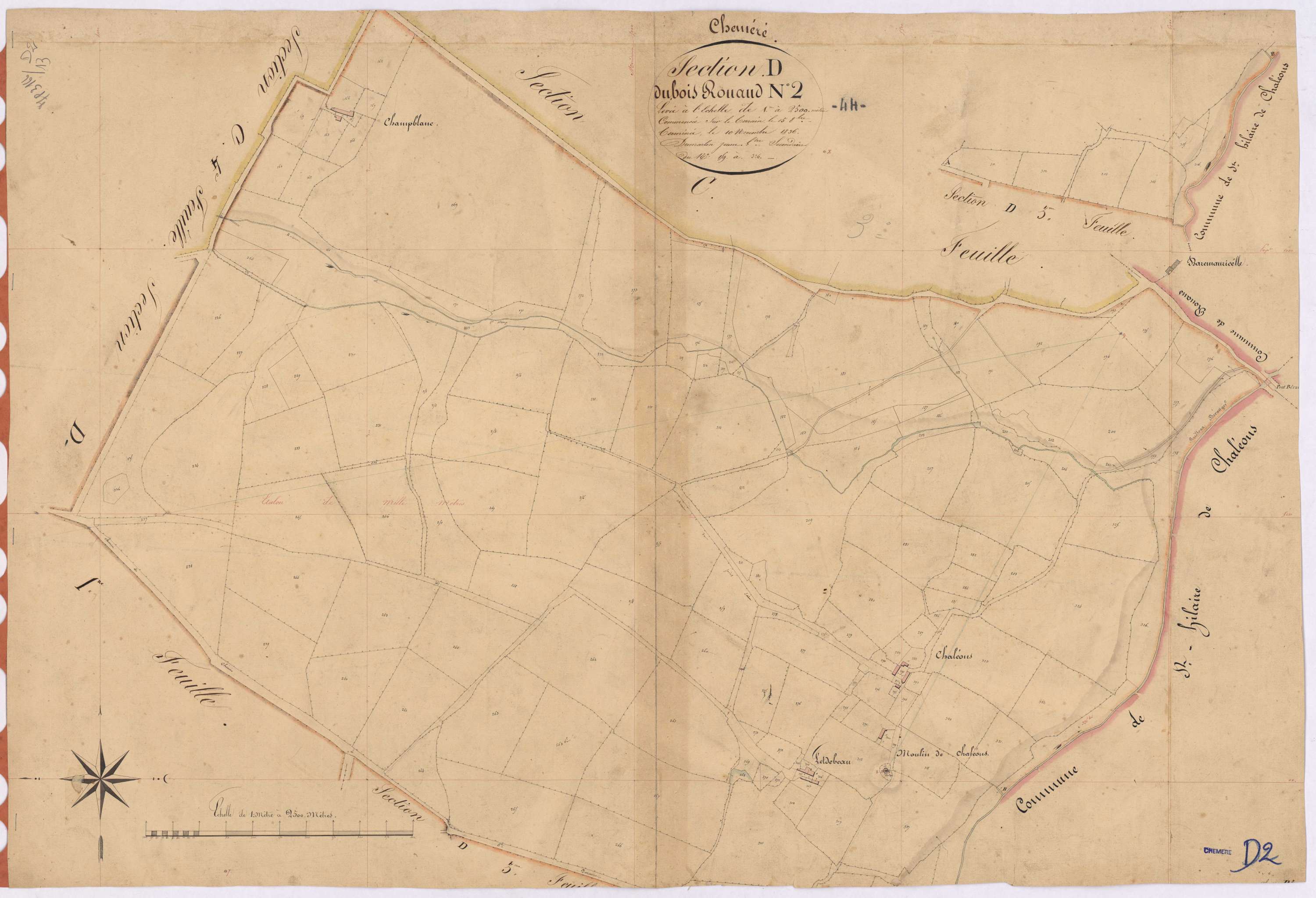 Chéméré - Section D2 Bois Rouaud (section du) ; 159-326