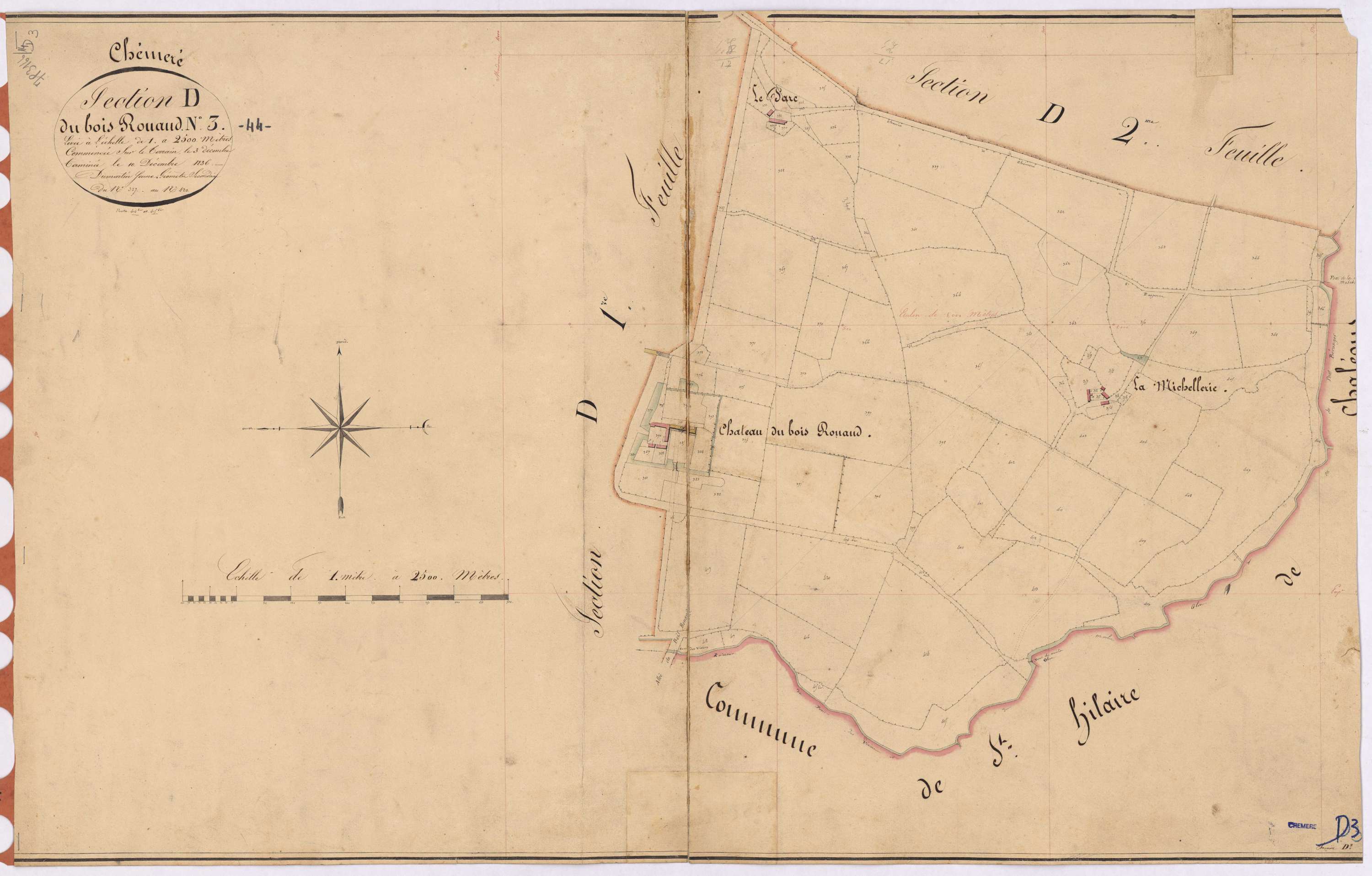 Chéméré - Section D3 Bois Rouaud (section du) ; 327-420