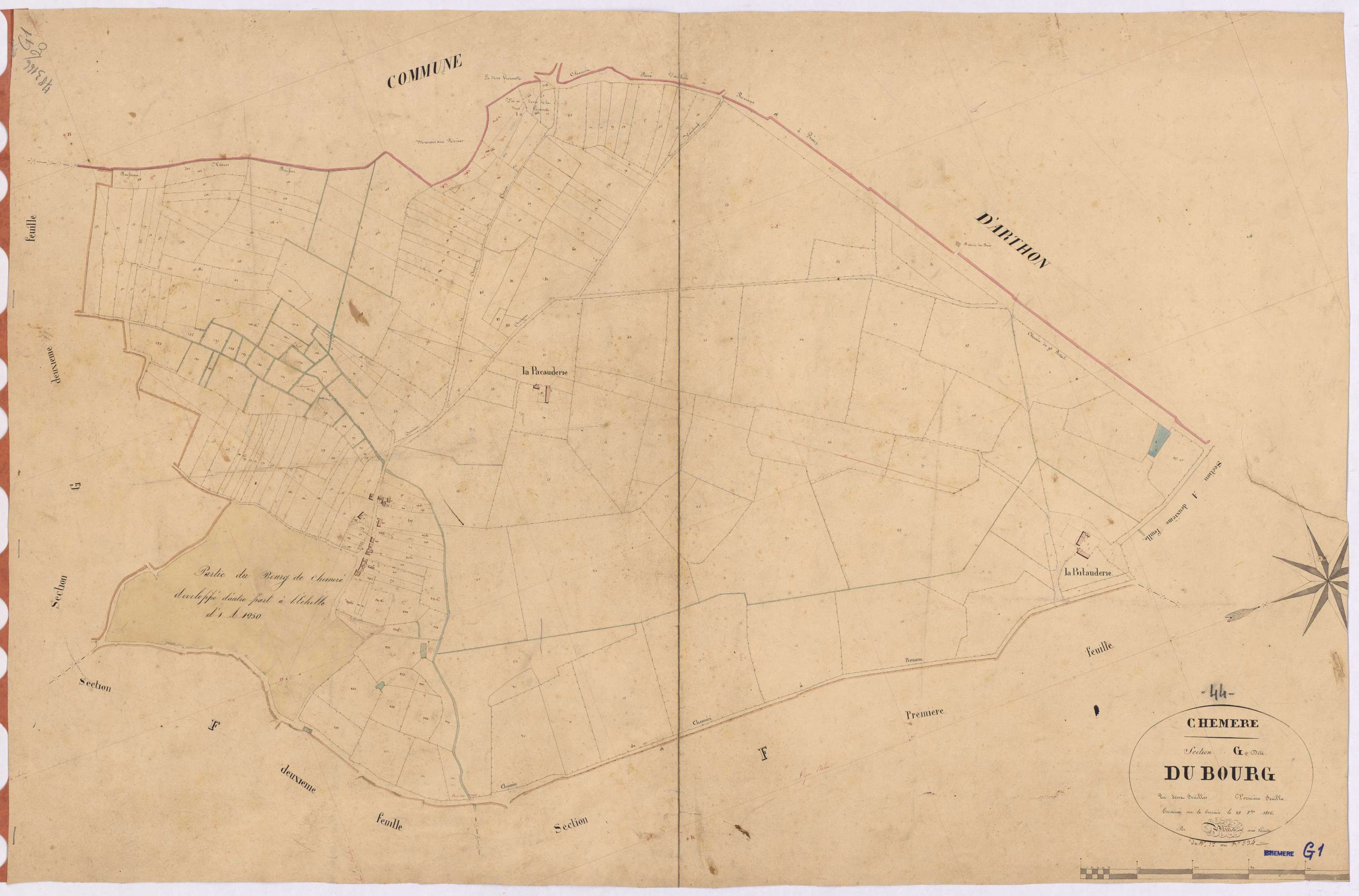 Chéméré - Section G1 Bourg (section du) ; 1-234