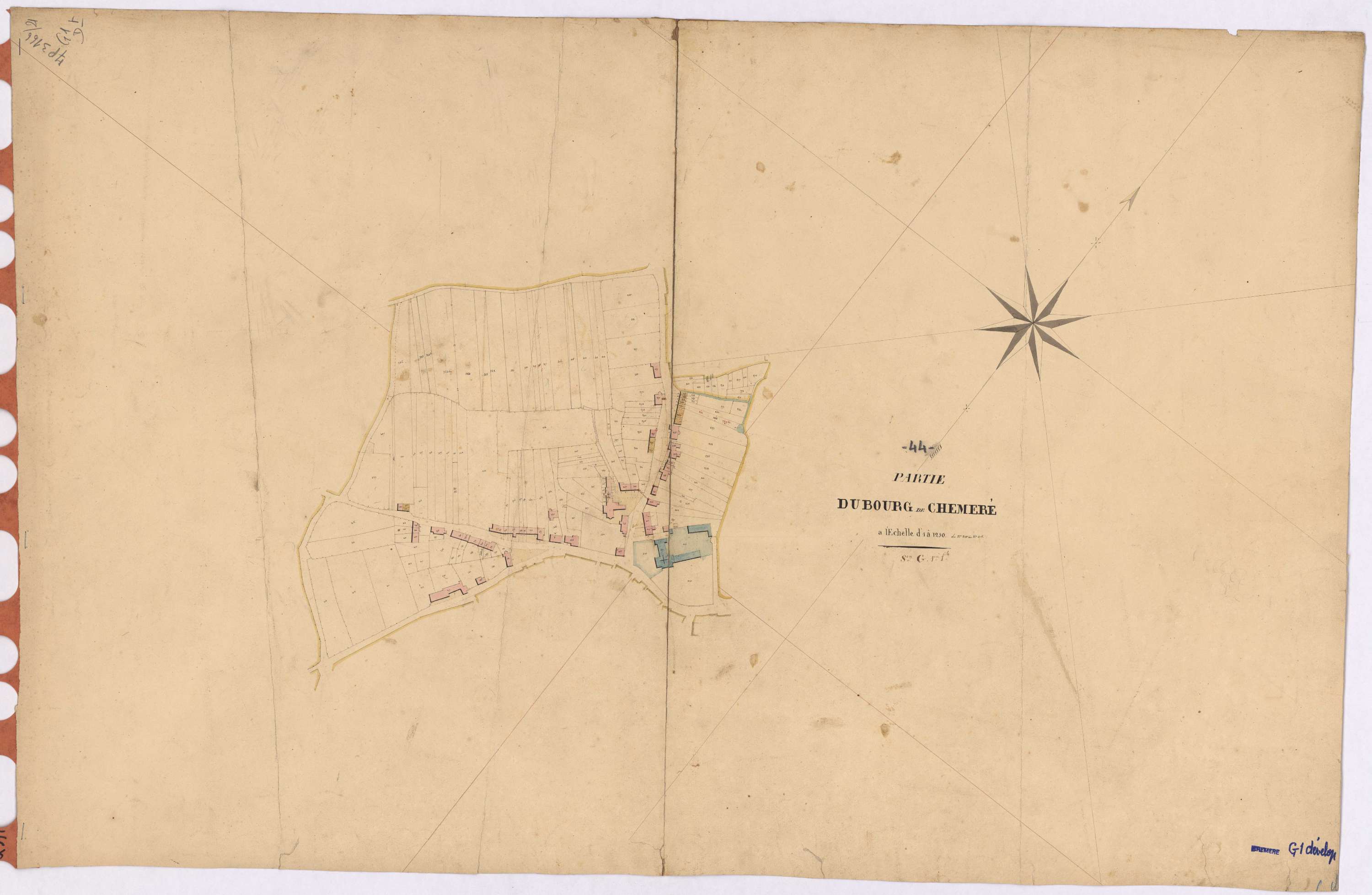 Chéméré - Section G1 (développement) Bourg (section du) ; 235-415 ; développement de la deuxième partie du Bourg