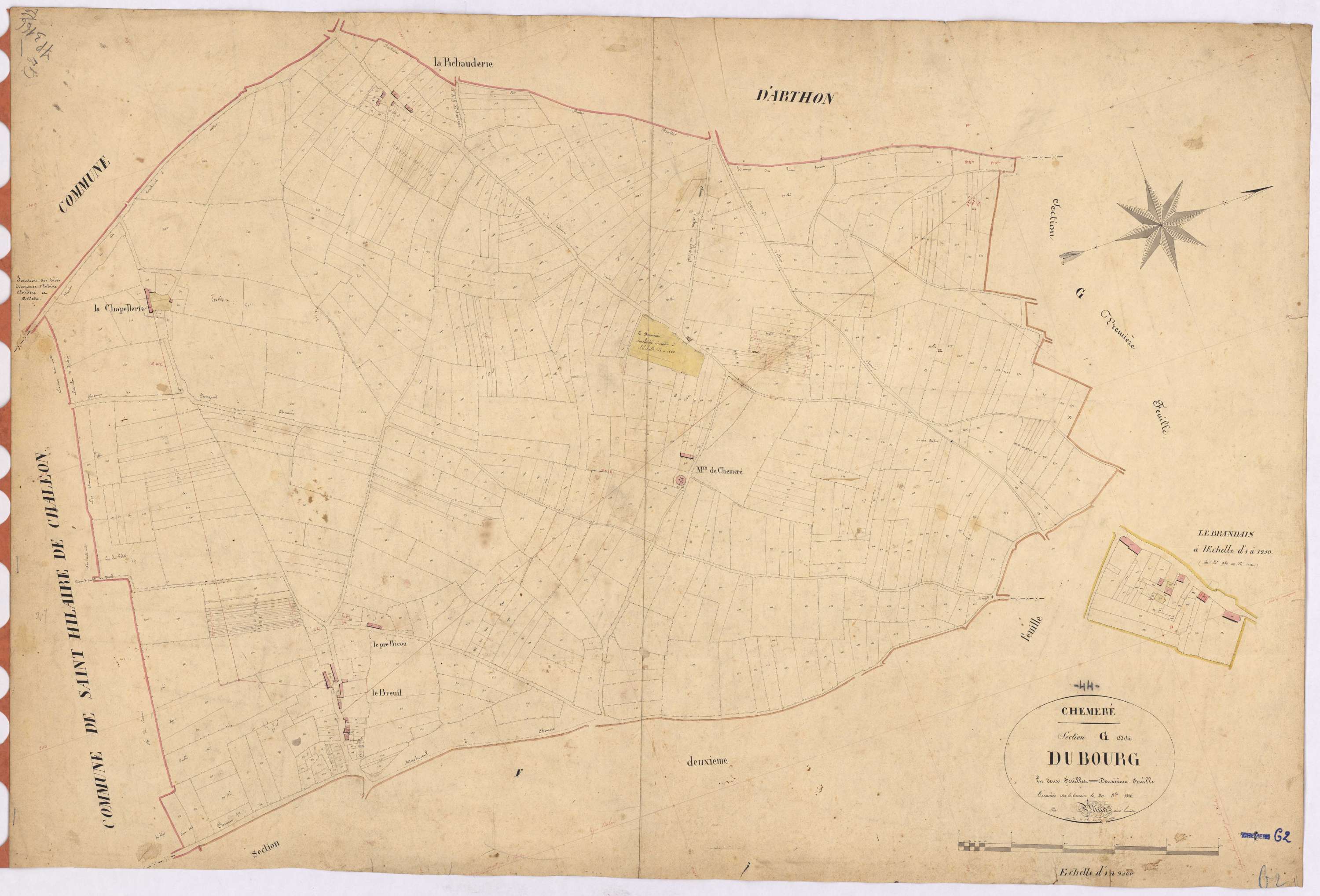 Chéméré - Section G2 Bourg (section du) ; 416-1078