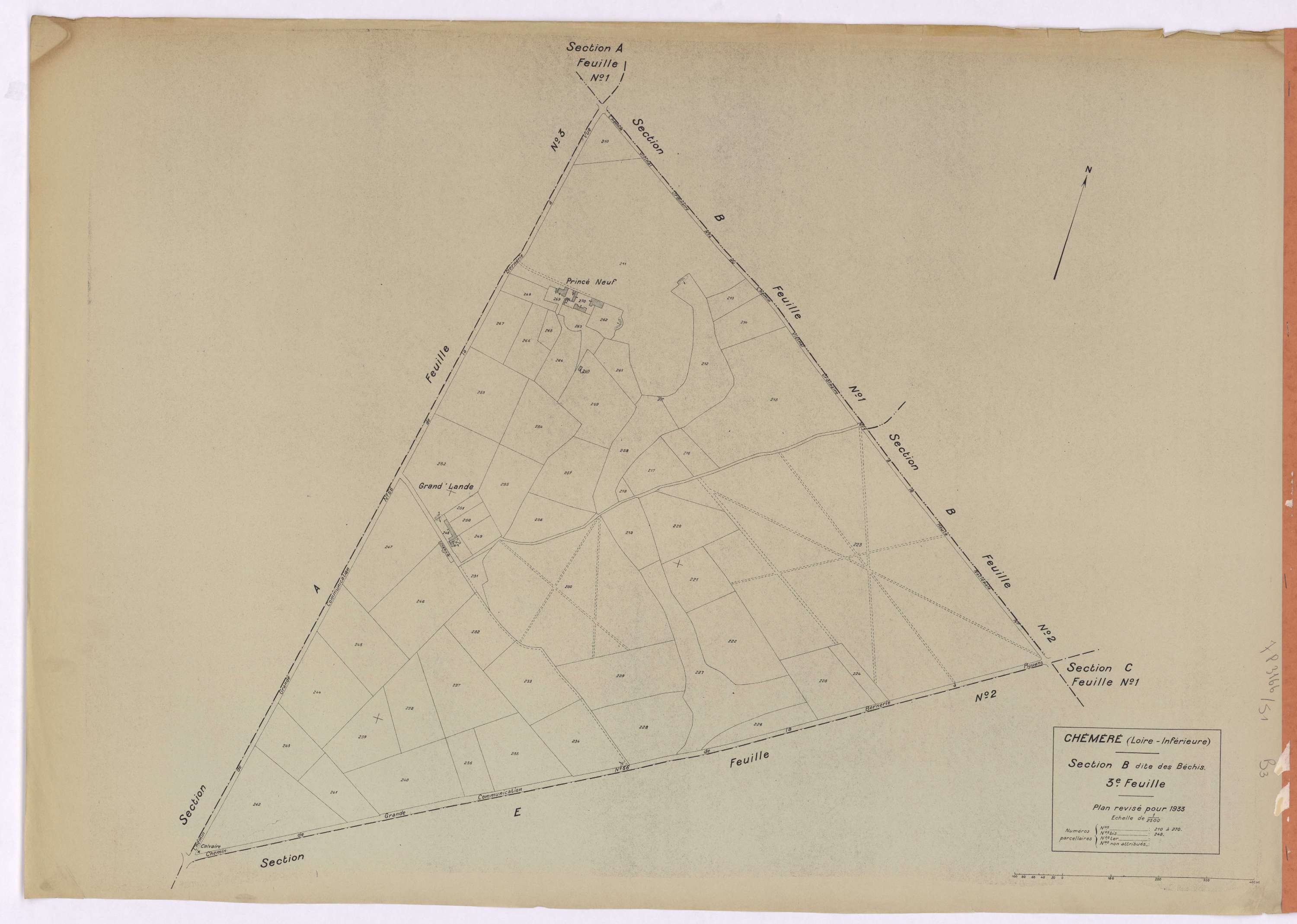 Chéméré - Section B3 Béchis (section des) ; 210-270