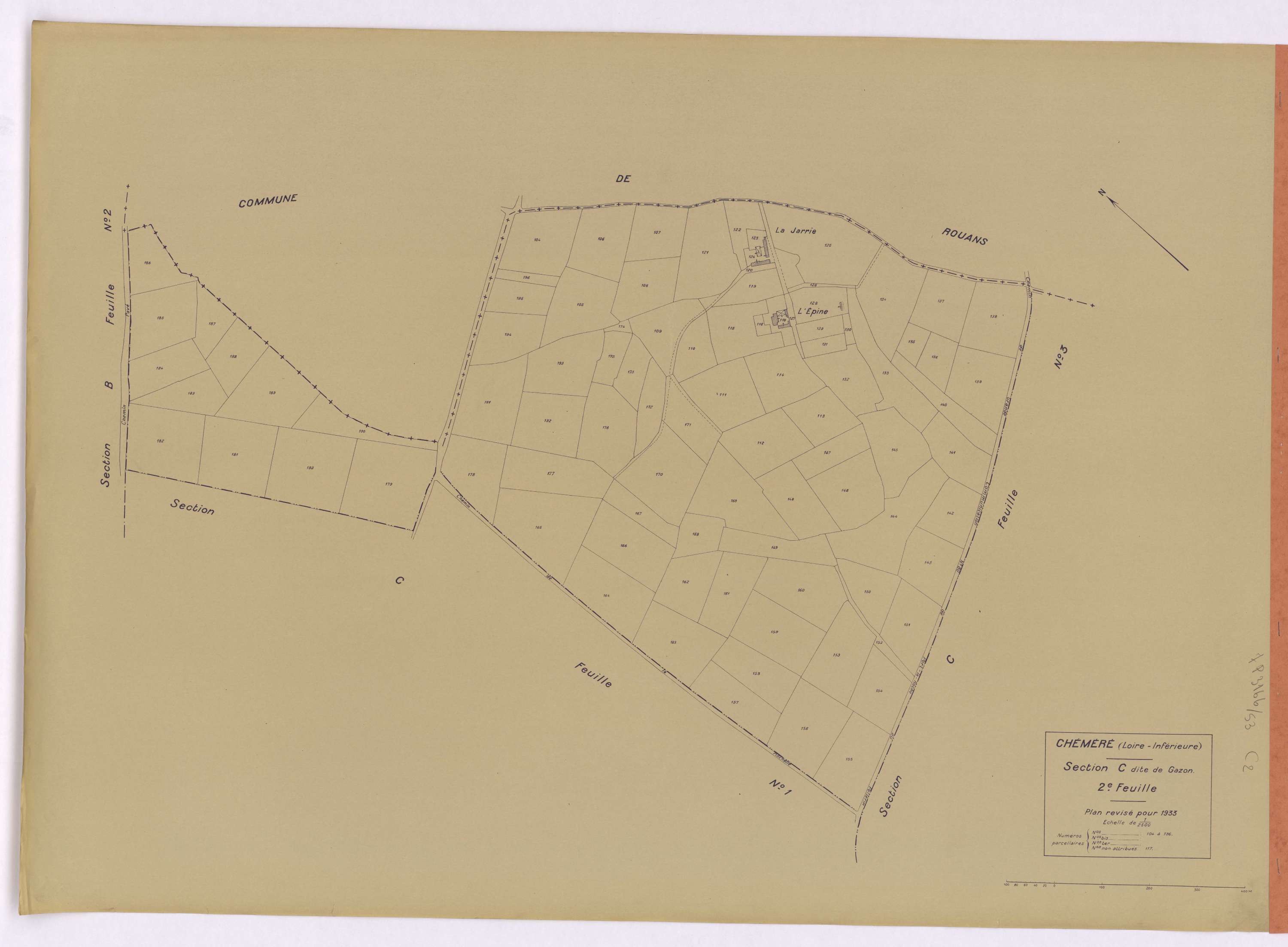 Chéméré - Section C2 Gazon (section de) ; 104-196
