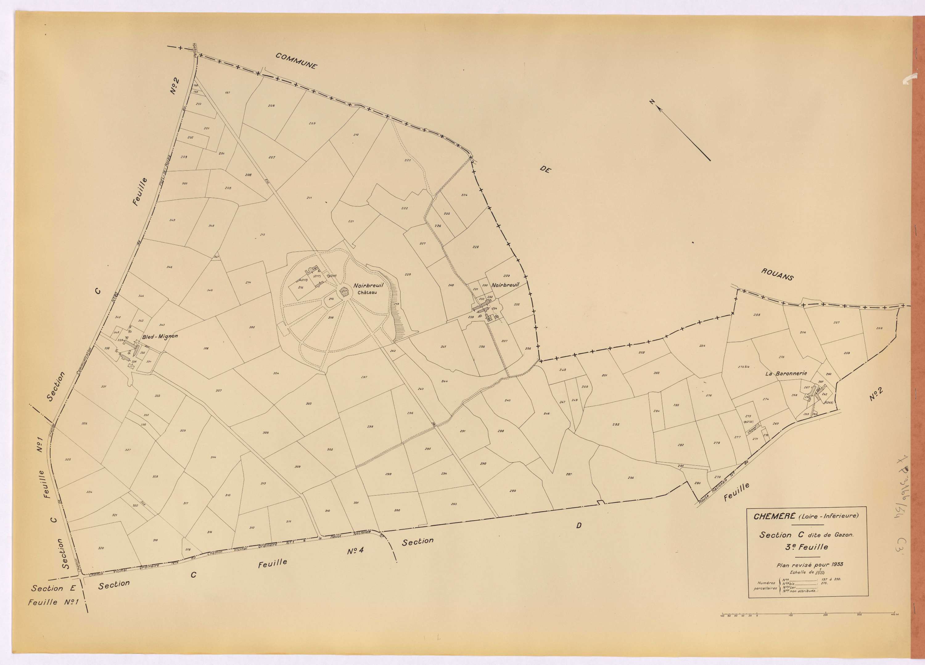 Chéméré - Section C3 Gazon (section de) ; 197-350