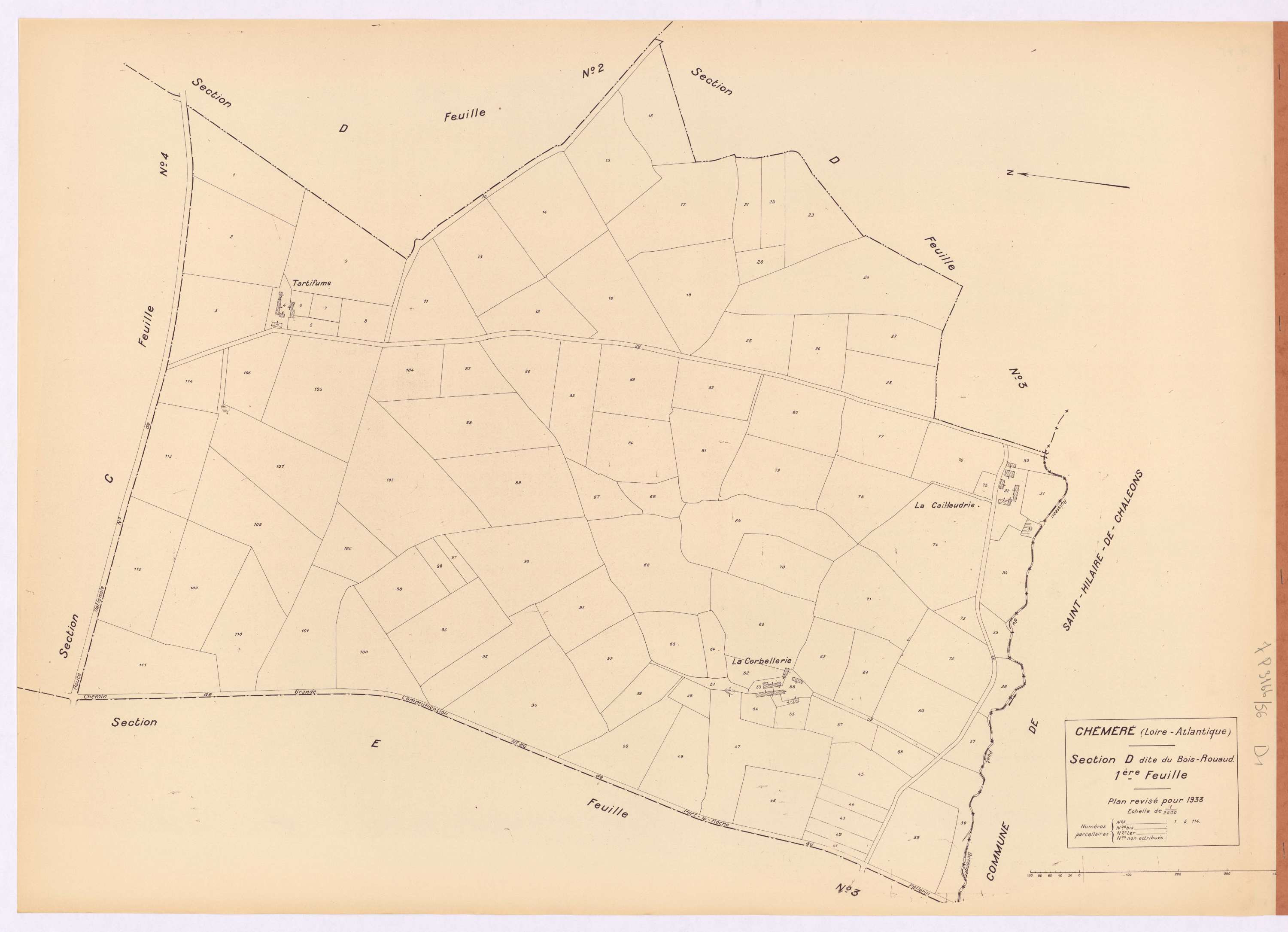 Chéméré - Section D1 Bois-Rouaud (section du) ; 1-114