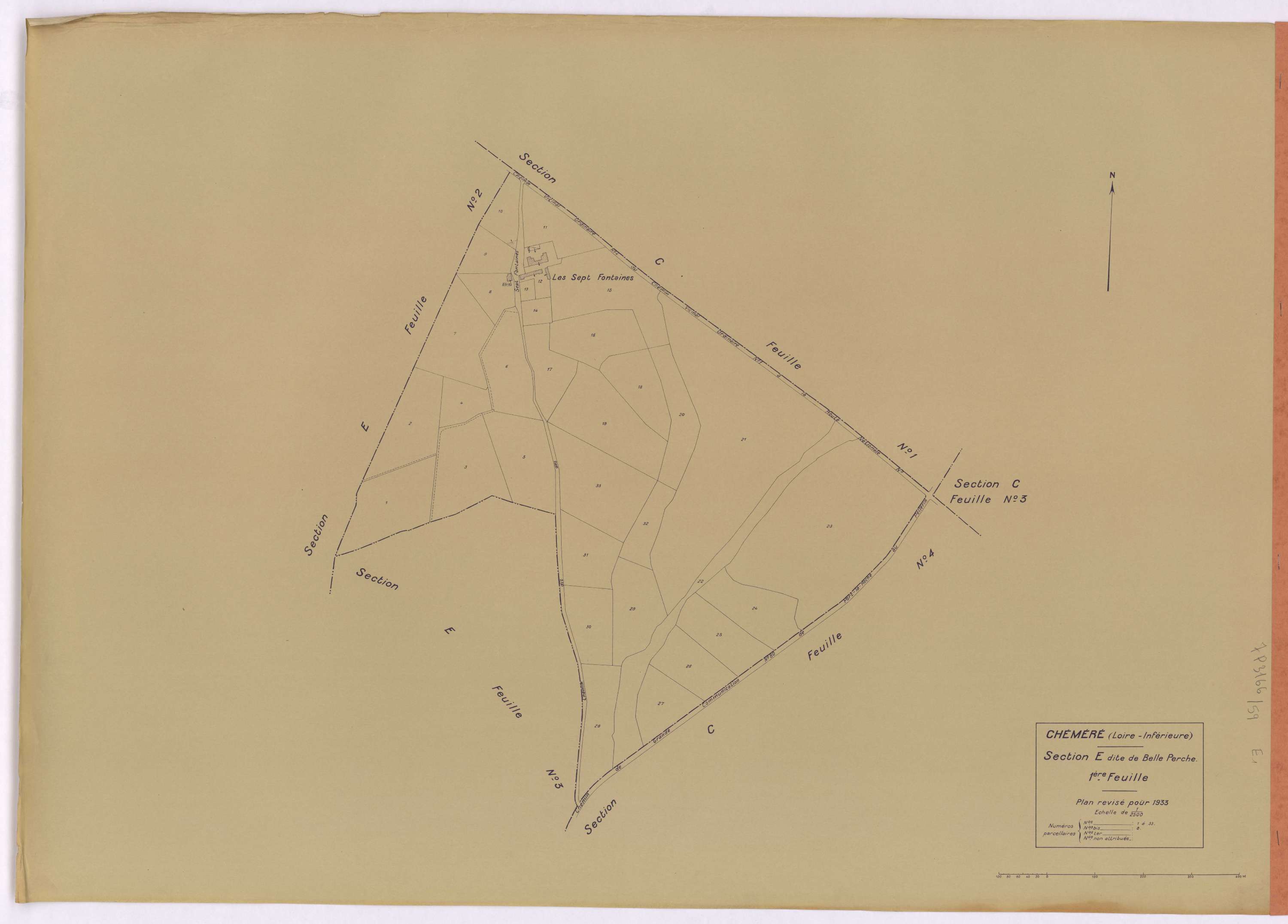 Chéméré - Section E1 Belle Perche (section de) ; 1-33