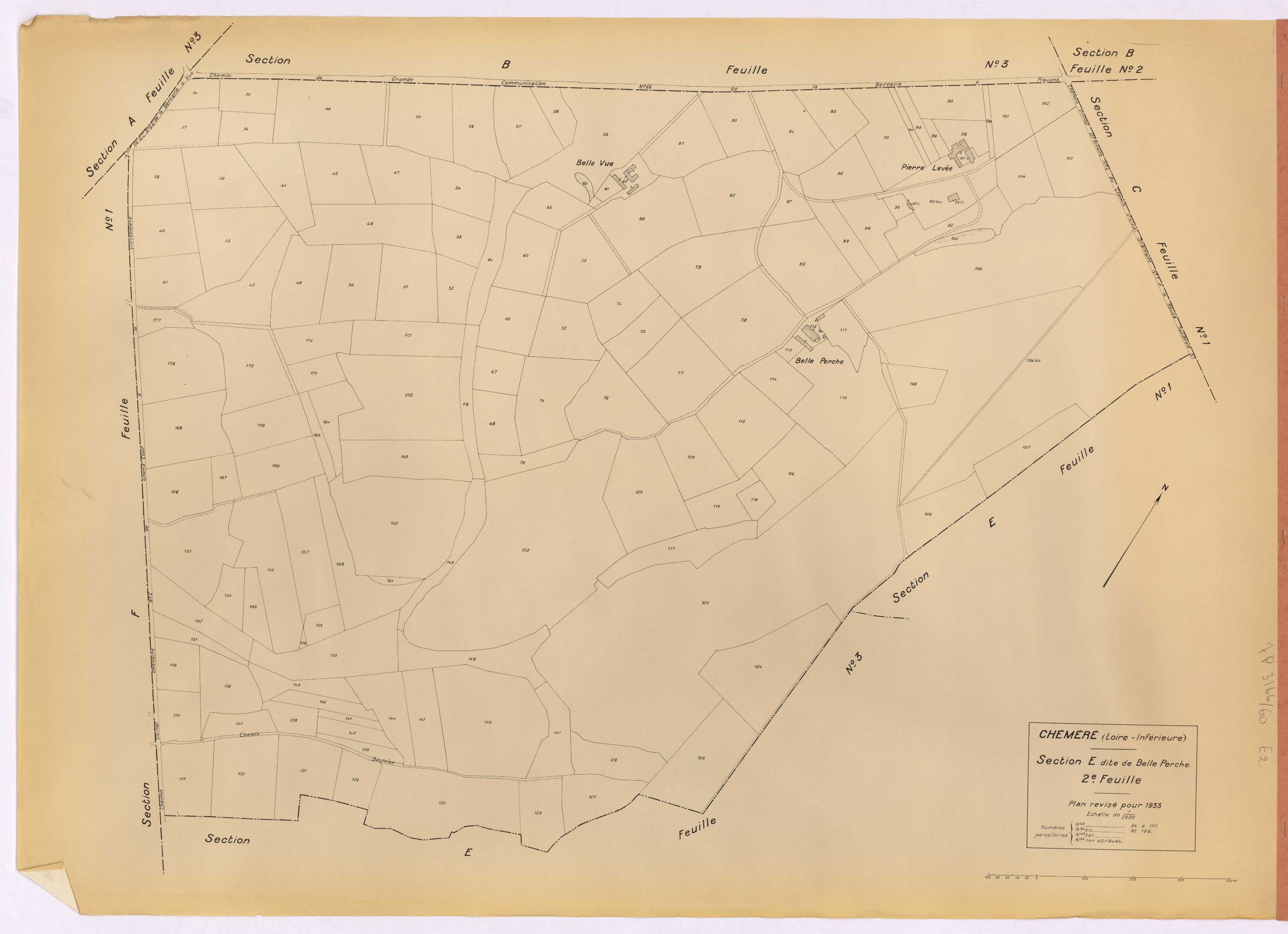 Chéméré - Section E2 Belle Perche (section de) ; 34-177