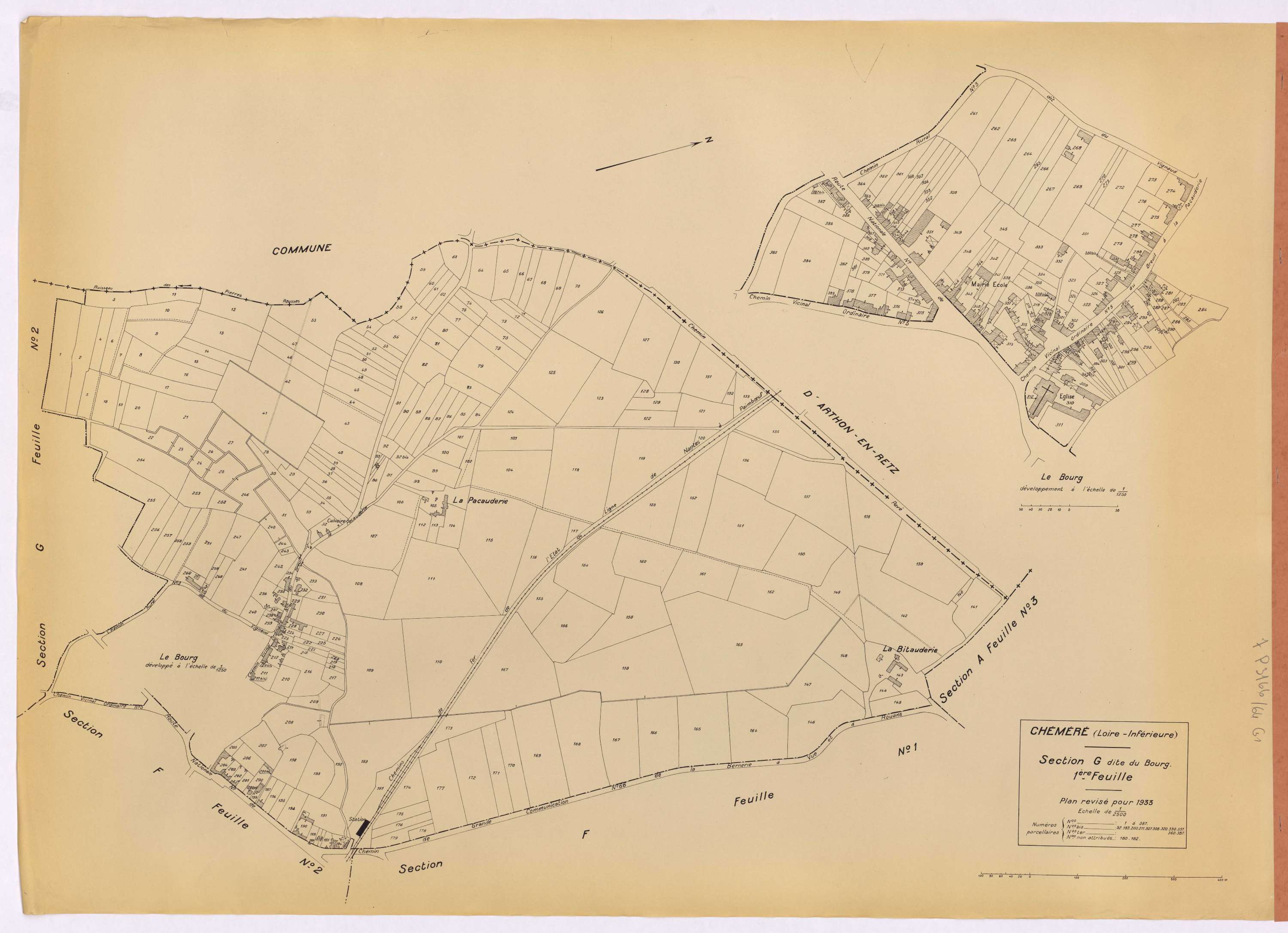 Chéméré - Section G1 Bourg (section du) ; 1-387