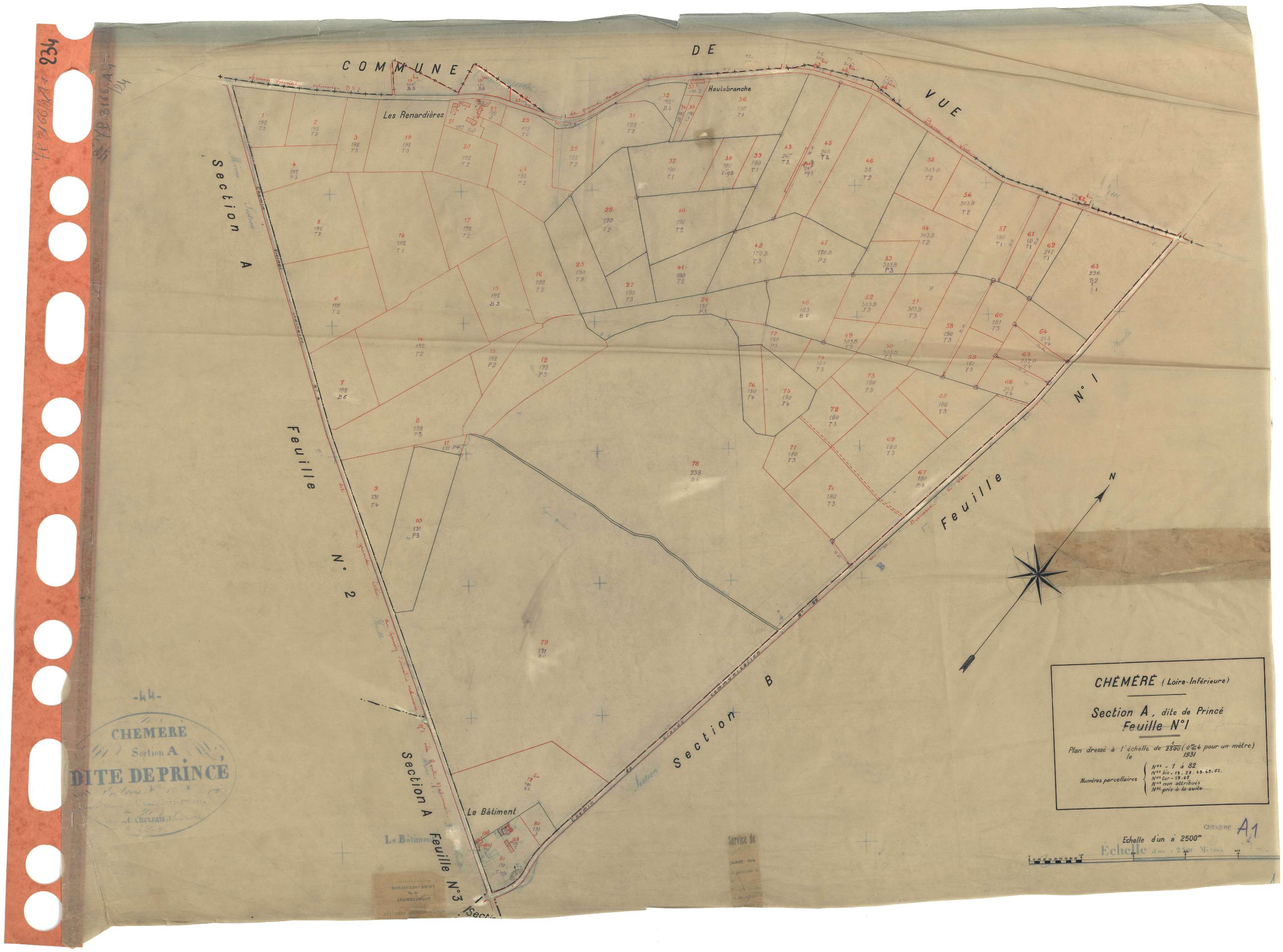 Chéméré - Section A1 Princé (section de) . 1-82