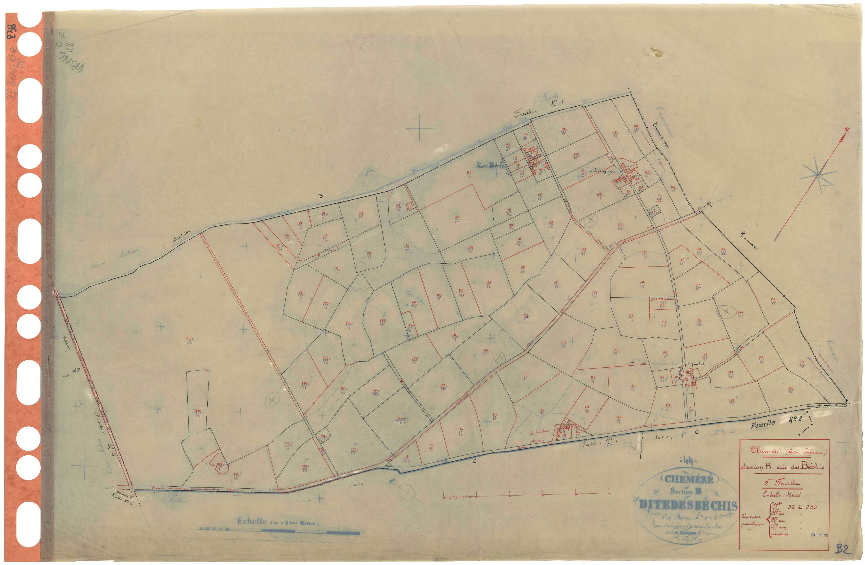 Chéméré - Section B2 Béchis (section des) . 92-209