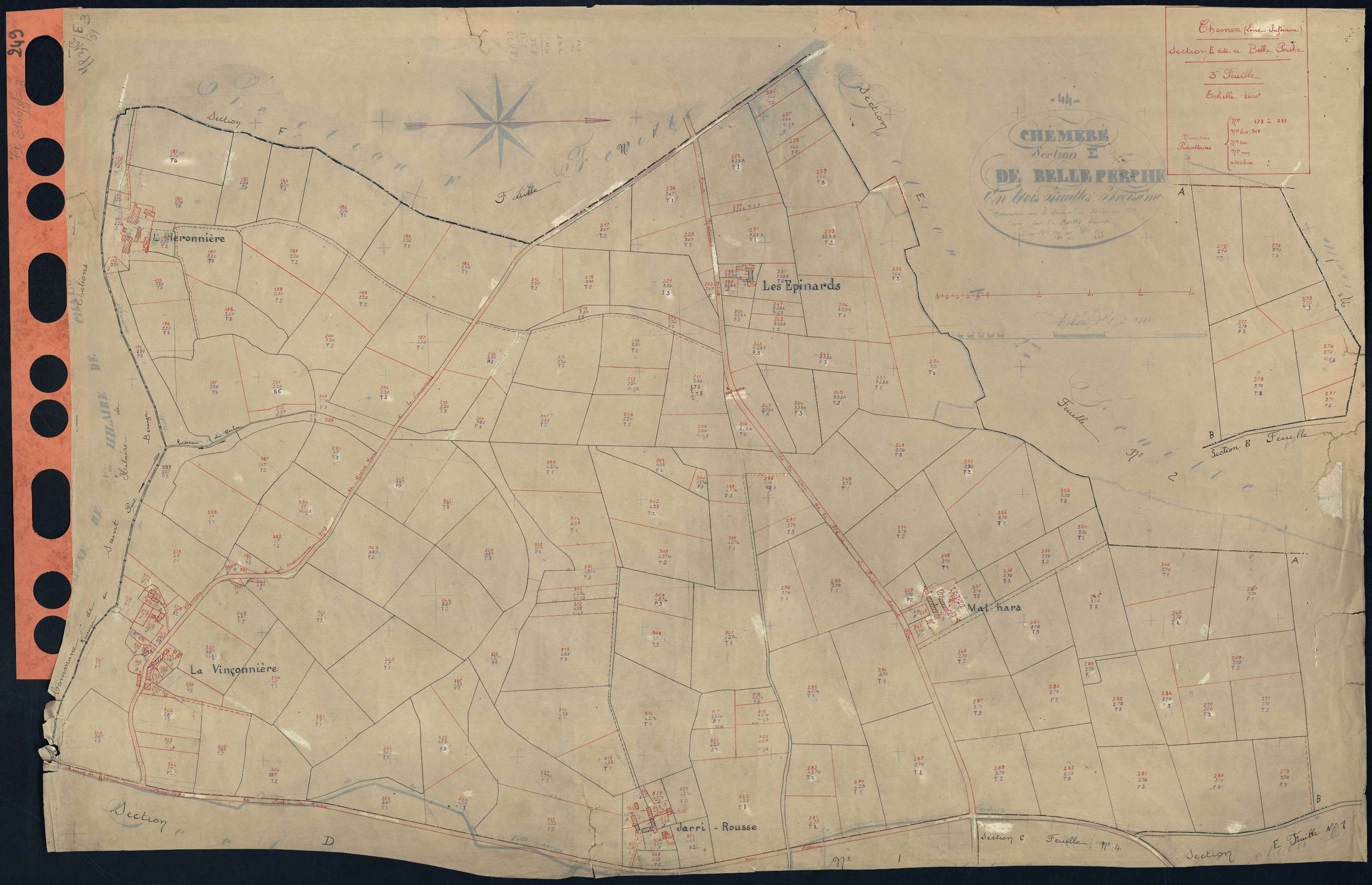 Chéméré - Section E3 Belle Perche (section de) . 178-389
