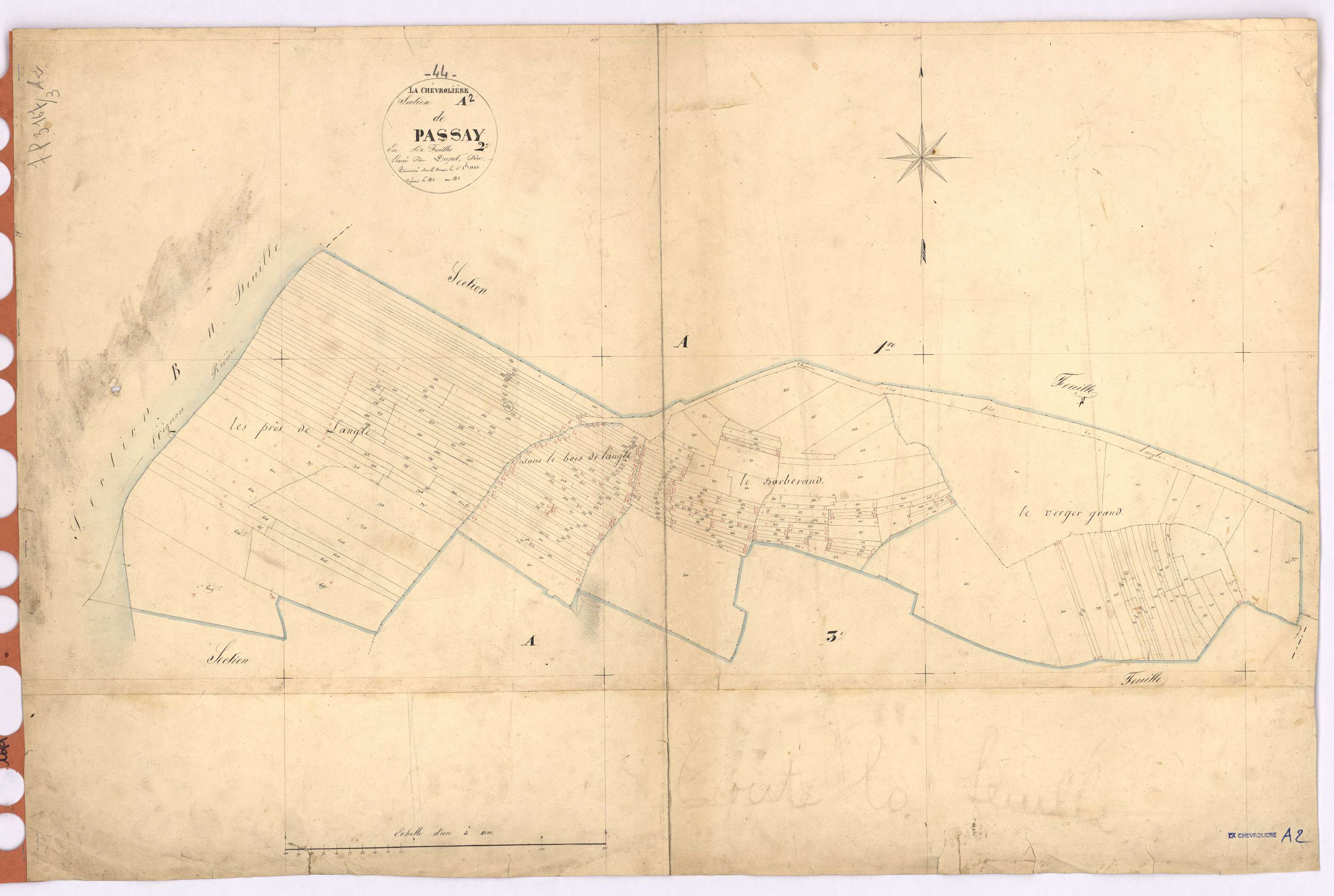 La Chevrolière - Section A2 Passay (section de) ; 362-608