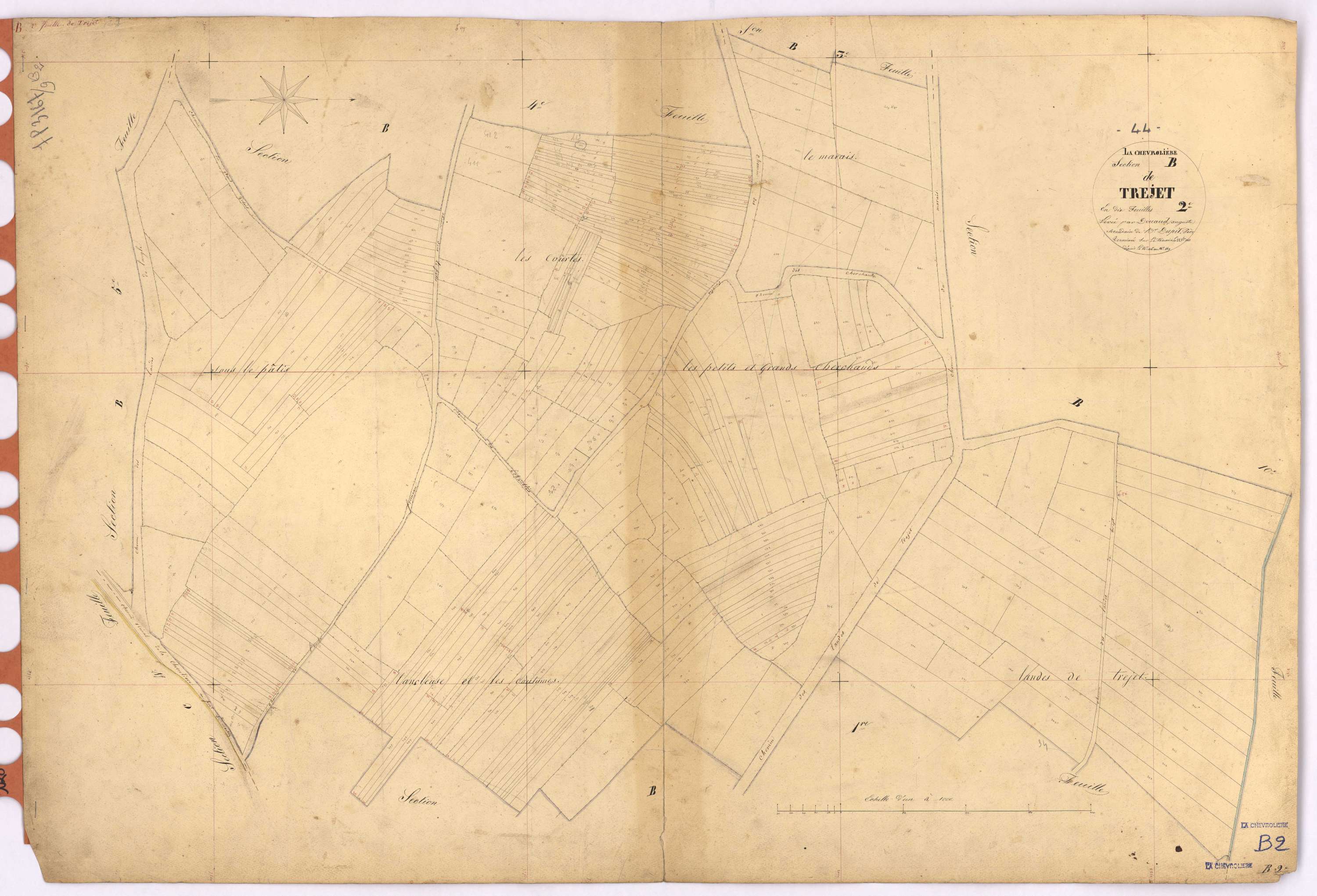 La Chevrolière - Section B2 Trejet (section de) ; 106-449