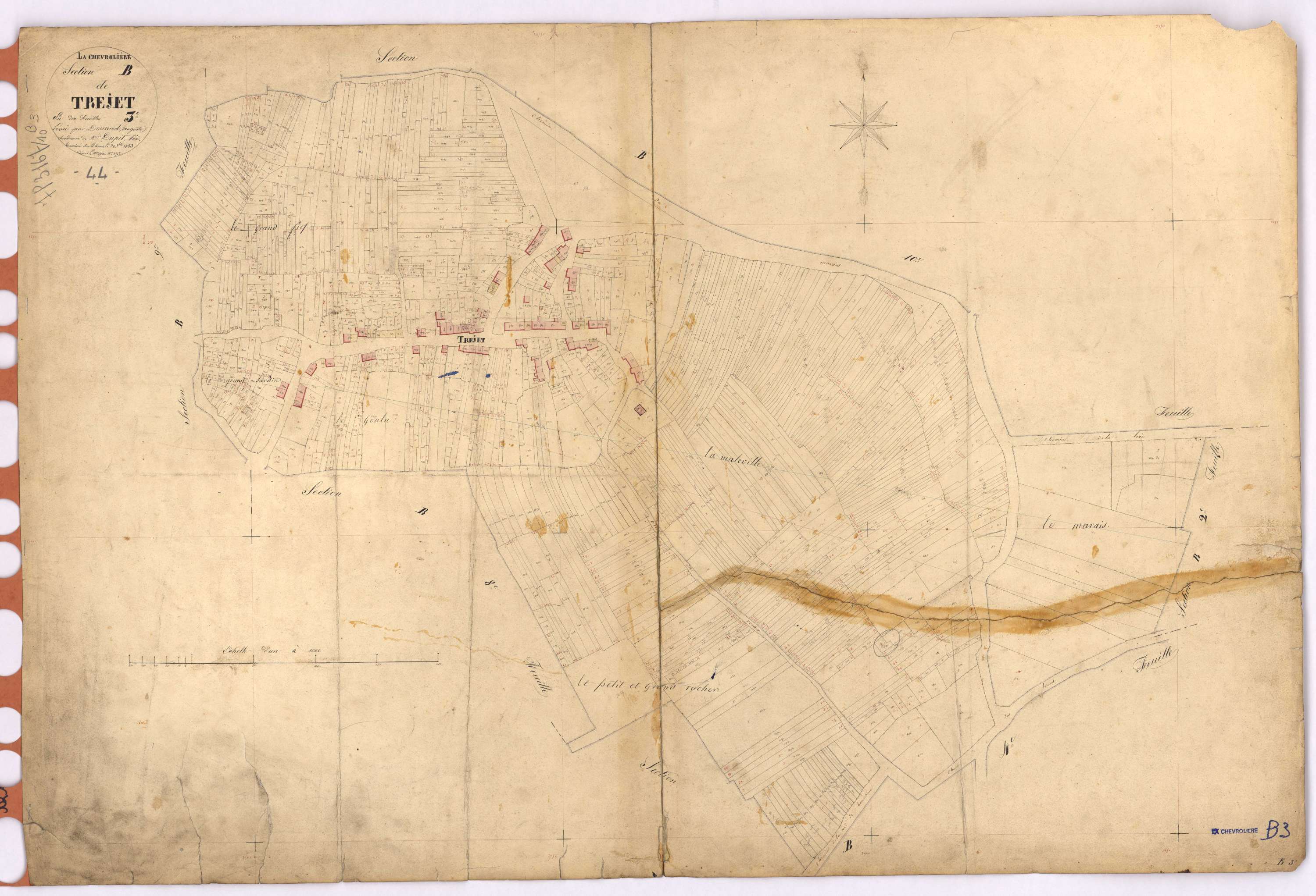 La Chevrolière - Section B3 Trejet (section de) ; 450-1512
