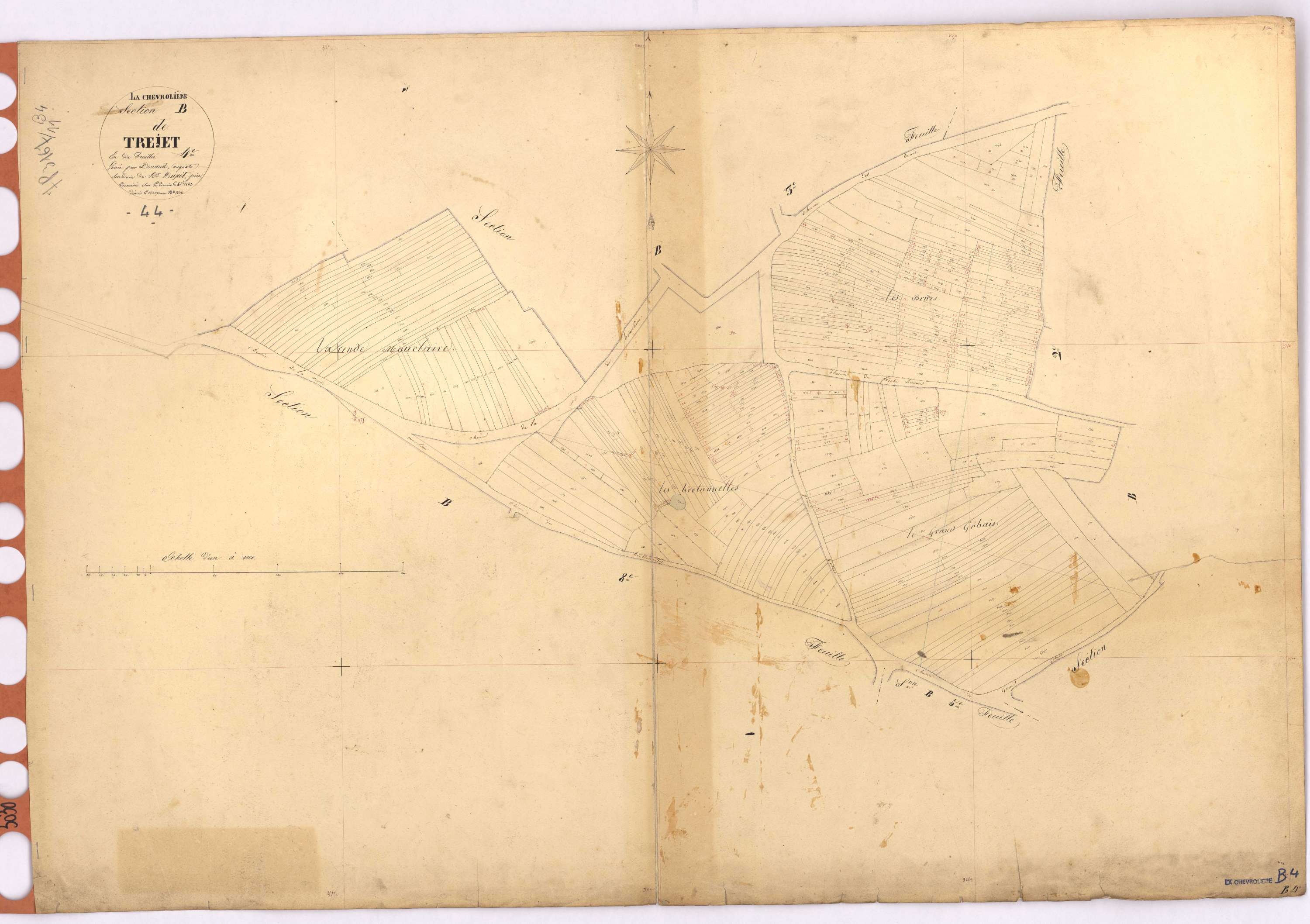La Chevrolière - Section B4 Trejet (section de) ; 1513-1846