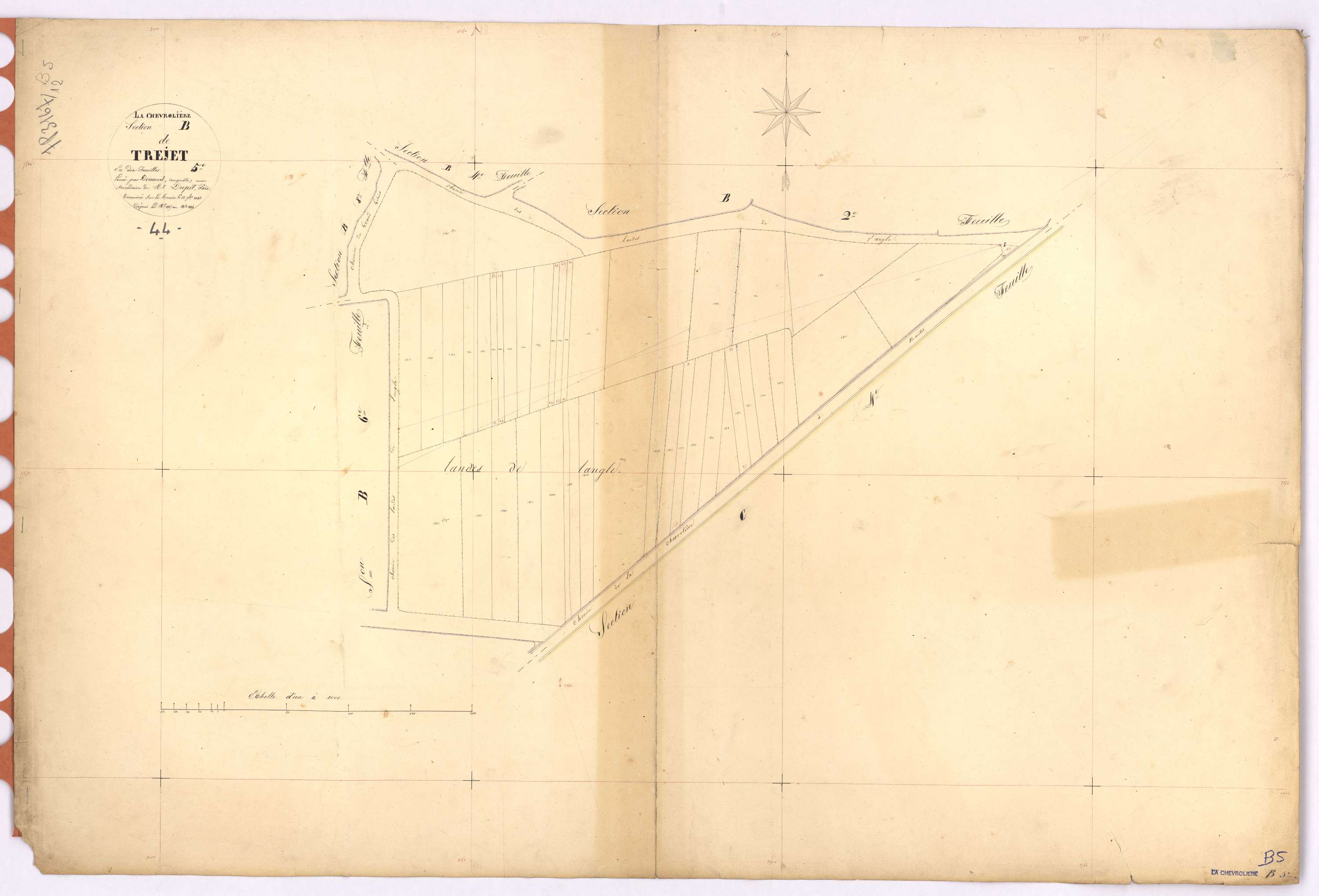 La Chevrolière - Section B5 Trejet (section de) ; 1847-1886