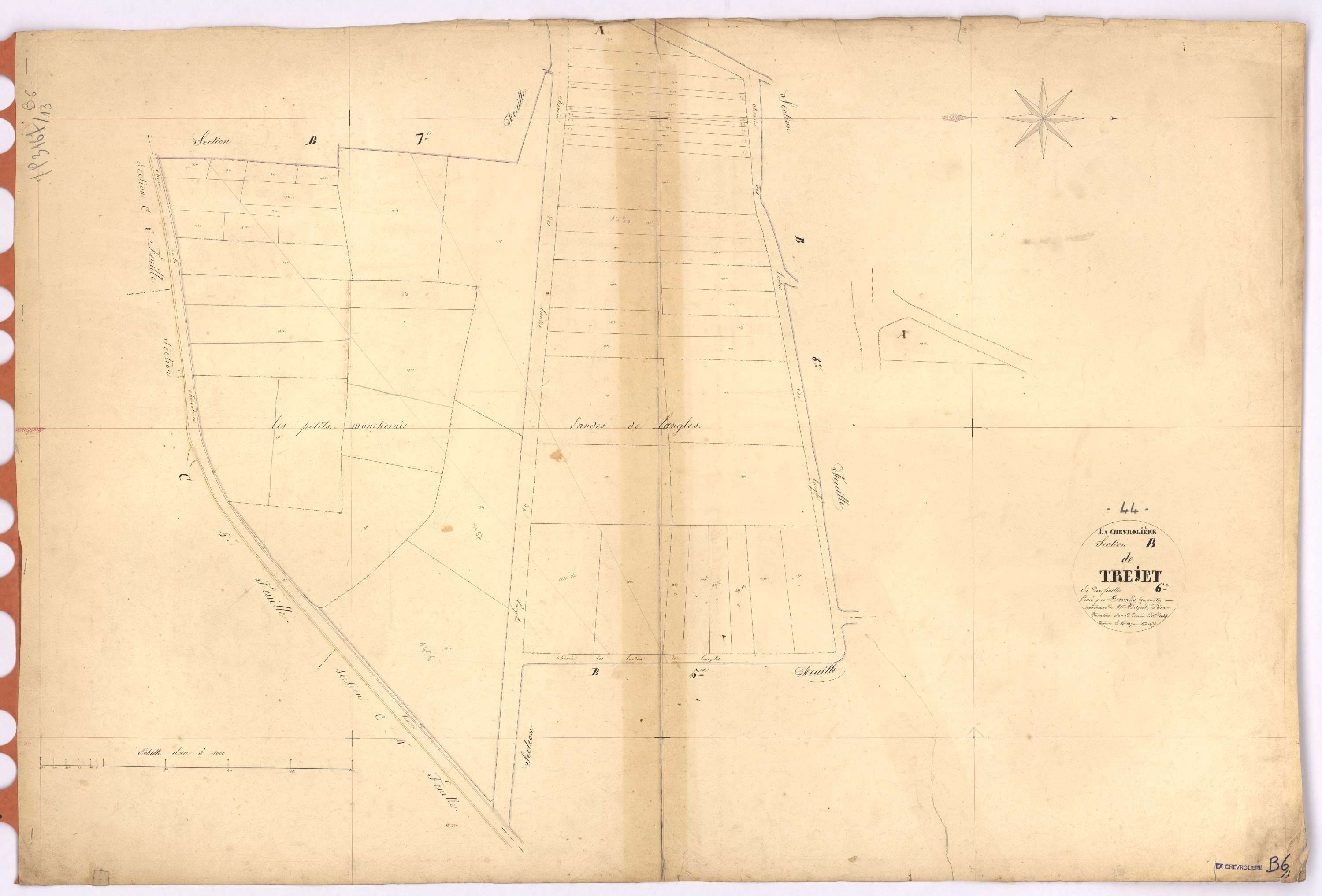 La Chevrolière - Section B6 Trejet (section de) ; 1887-1935