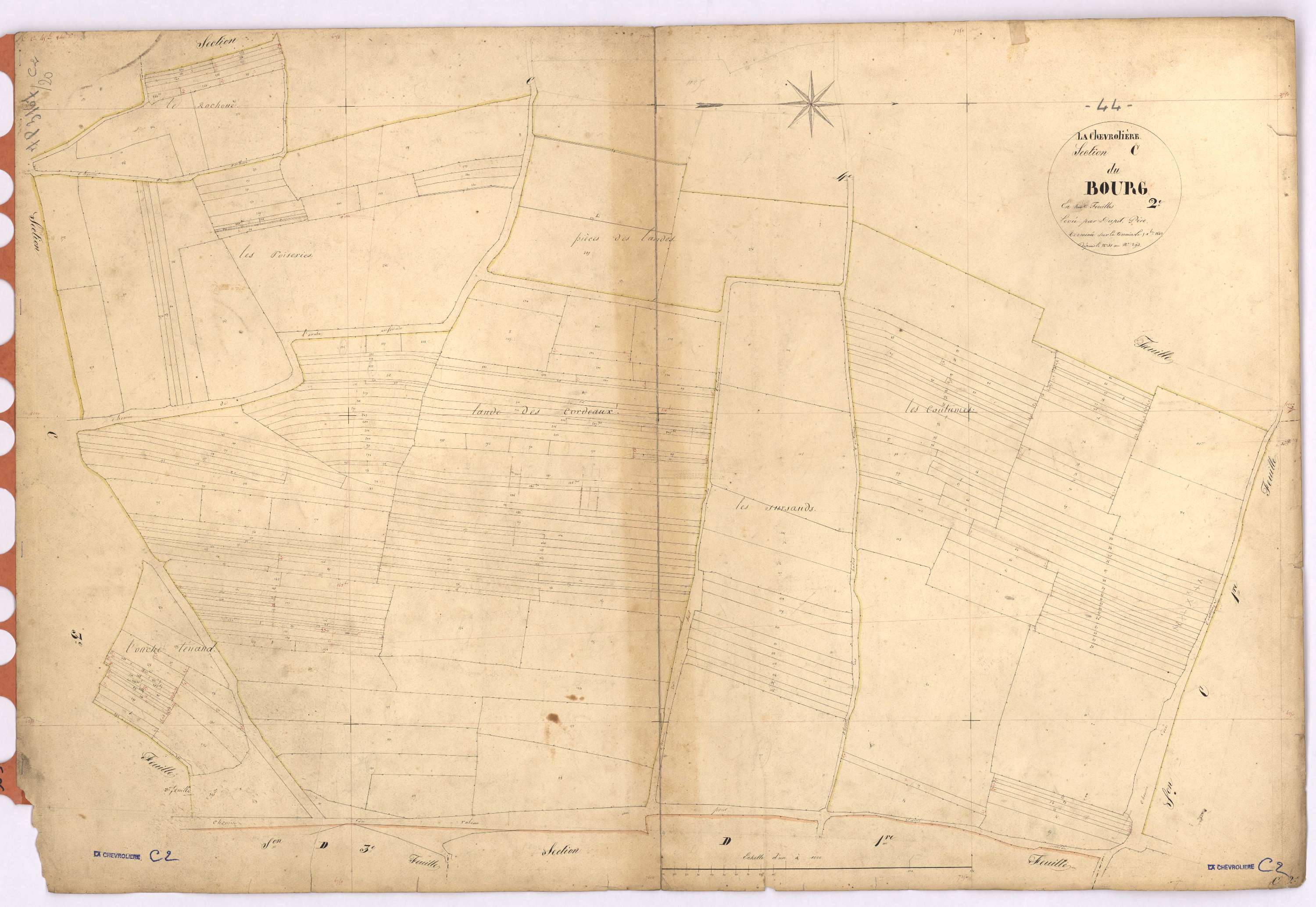 La Chevrolière - Section C2 Bourg (section du) ; 31-293