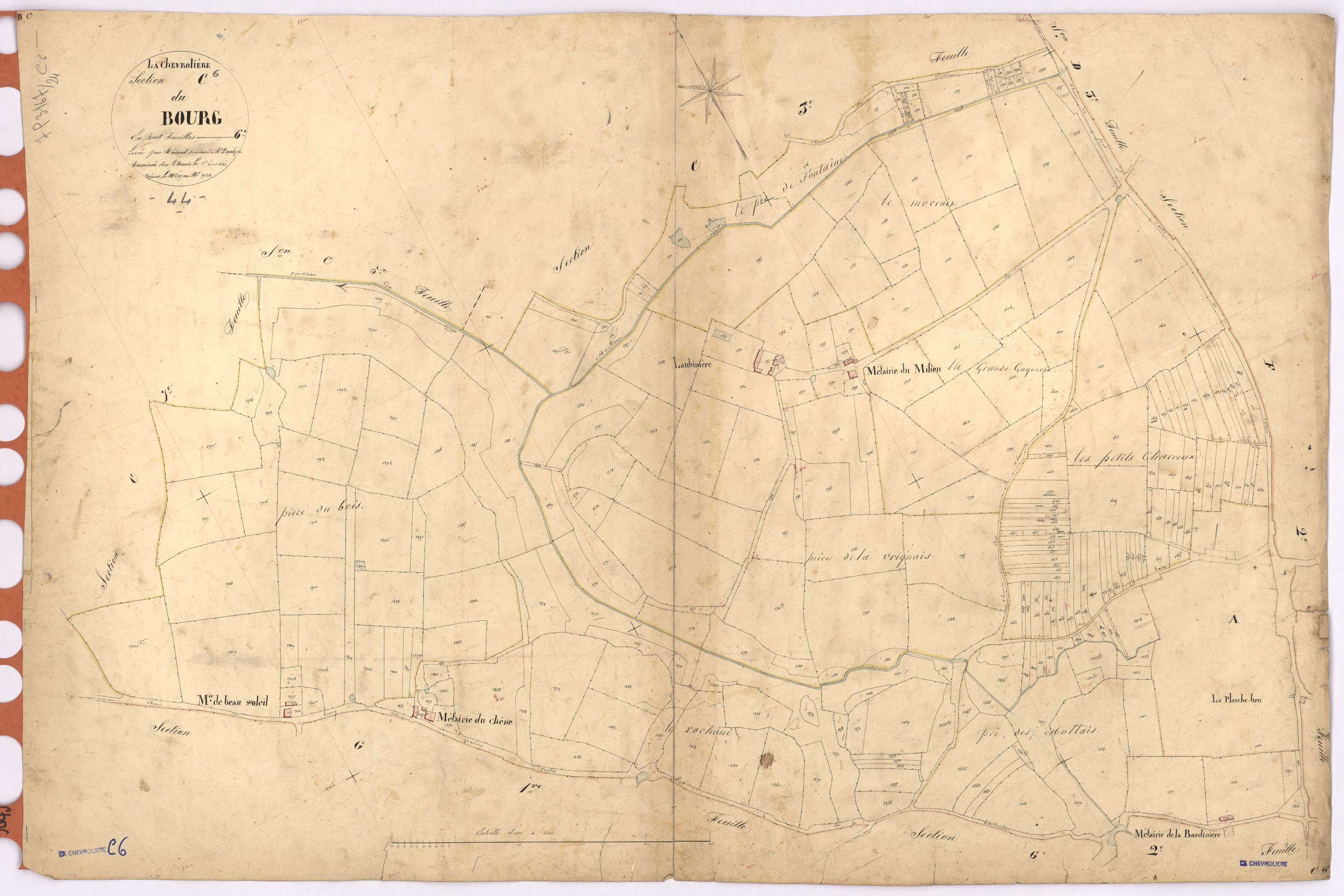 La Chevrolière - Section C6 Bourg (section du) ; 1507-1920